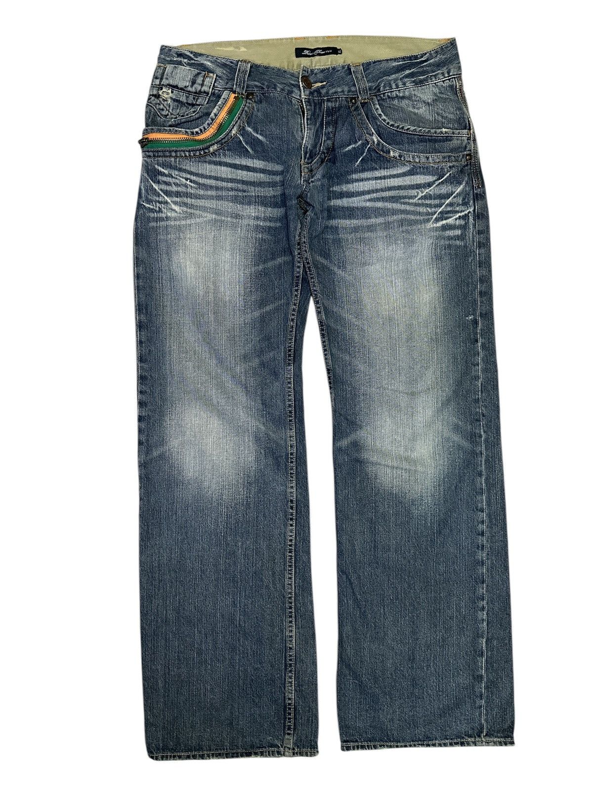 Kapital Root Three Style Double Pocket Blue WashFaded . Size US 34 / EU 50 - 2 Thumbnail