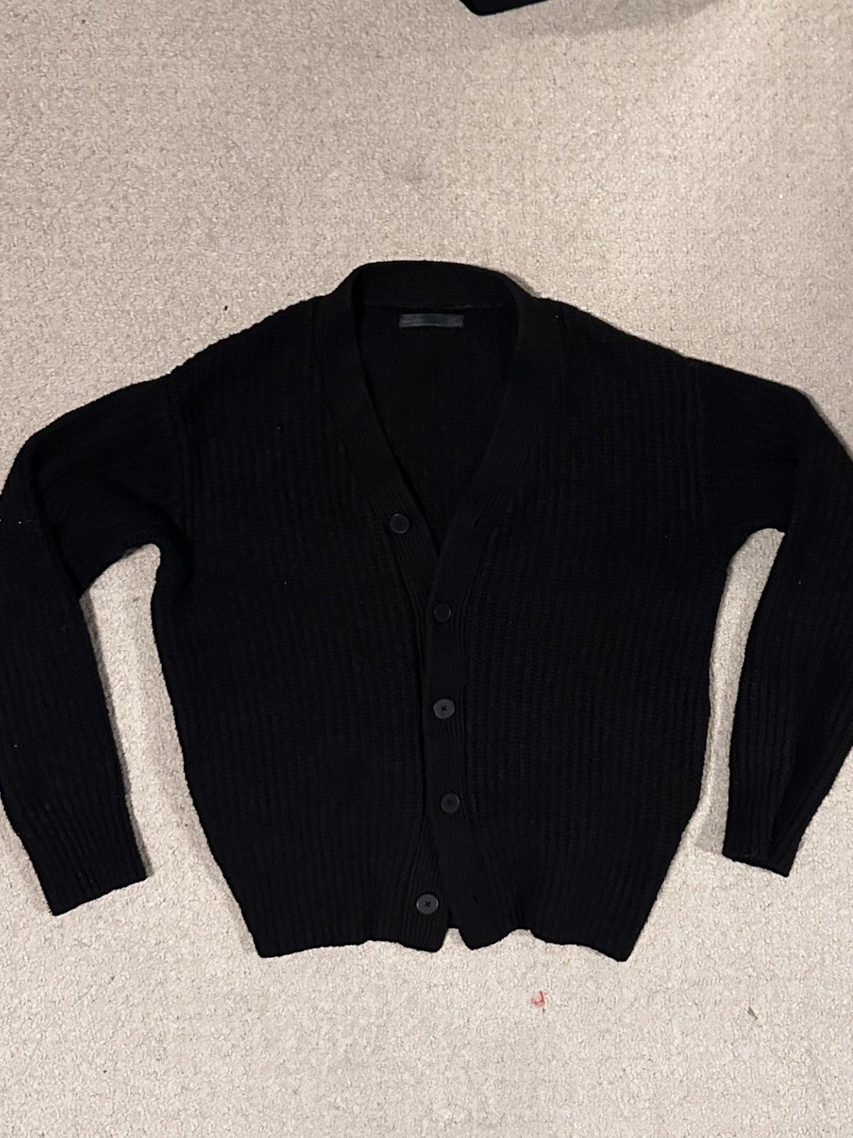 Oak + Fort × Vintage Black Cardigan Boxy Fit Size US XS / EU 42 / 0 - 1 Thumbnail