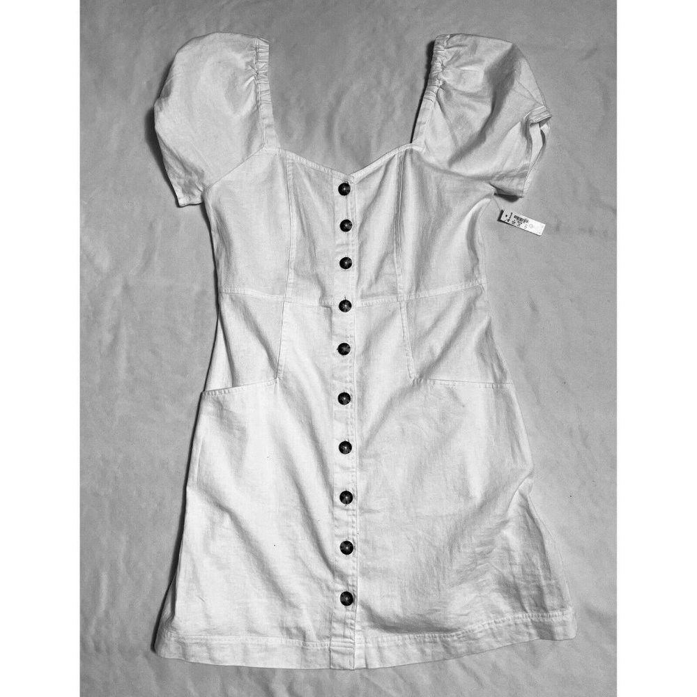 Madewell NWT New $118 Madewell Off-White Linen-Cotton Puff-Sleeve Mi Size M / US 6-8 / IT 42-44 - 6 Thumbnail