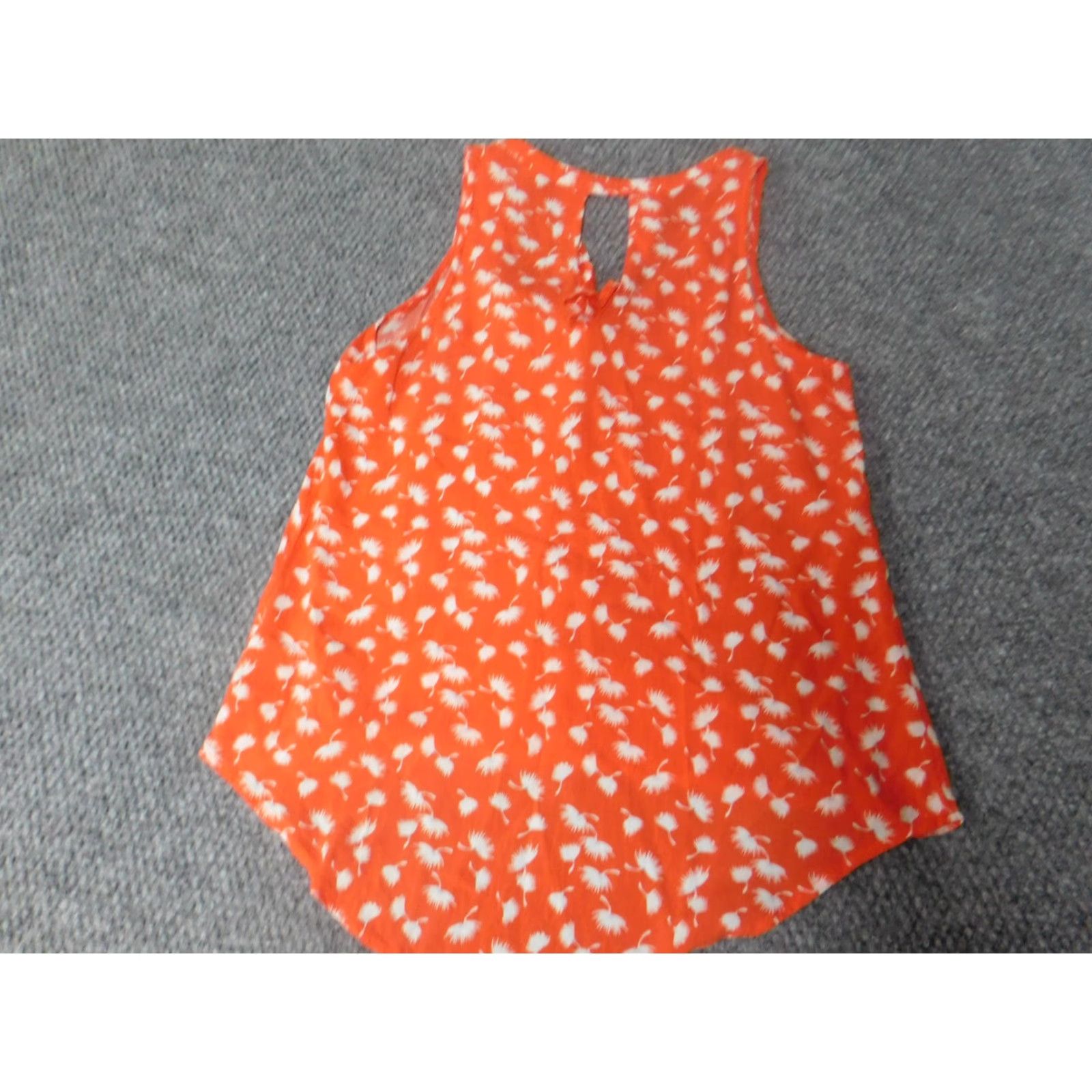 Old Navy Old Navy Womens Blouse XS Orange Pullover Short Sleeve Round Neck Cotton Basic Regular Solid Size XS / US 0-2 / IT 36-38 - 6 Thumbnail