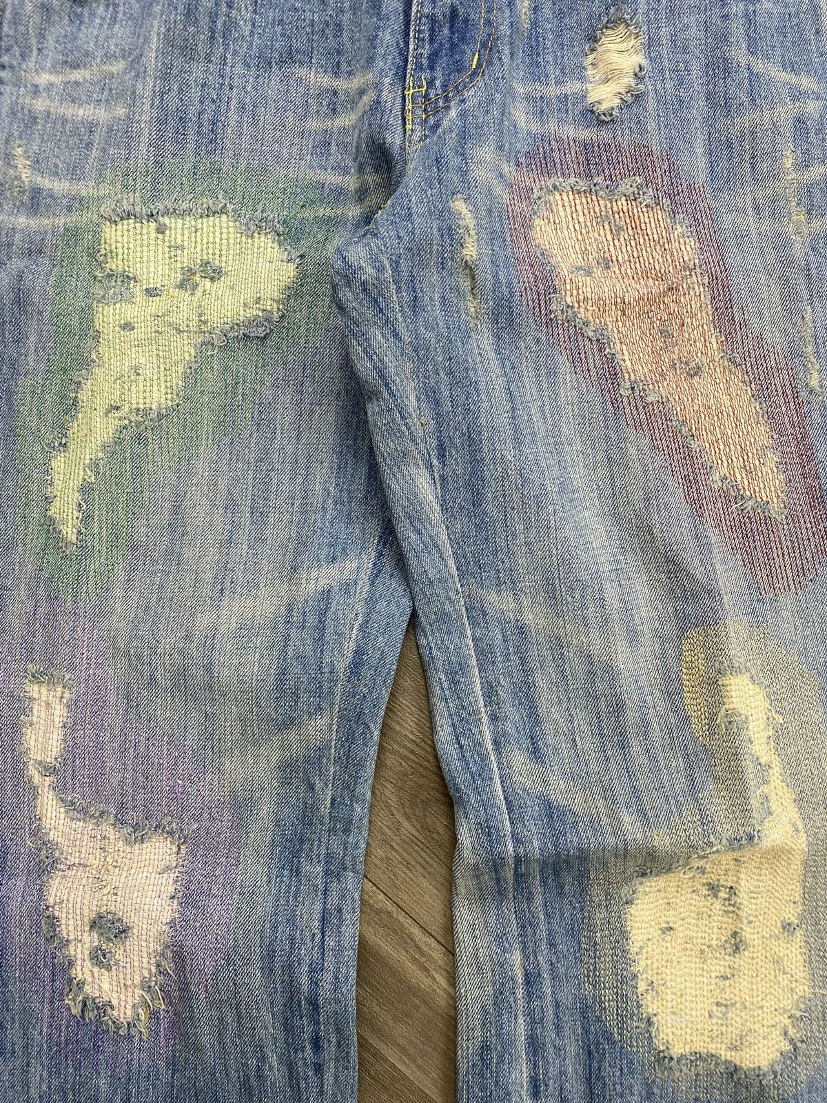 If Six Was Nine 2000s OutBall West Sasikho Distressed Jeans Balenciaga Style Size US 30 / EU 46 - 4 Thumbnail
