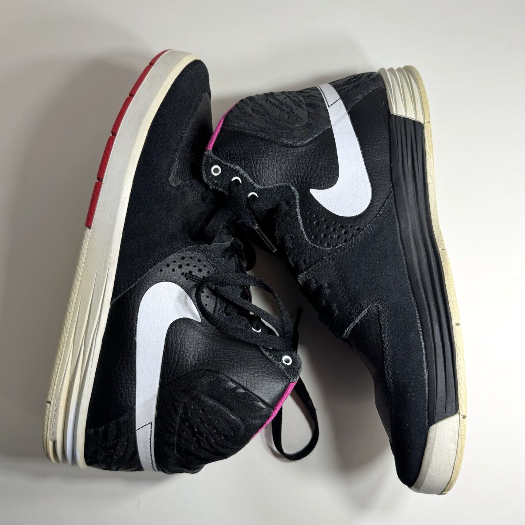Nike VINTAGE Nike Paul Rodriguez 7 Hi SB Mens Size 10.5 616355-016 Black Pink Foil Sneakers Size US 10 / EU 43 - 2 Thumbnail