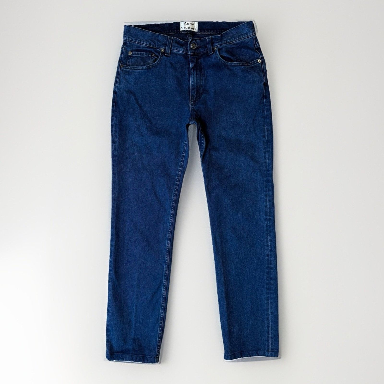 Acne Studios Acne Studios Jeans Blue Dark Wash Slim Straight Minimalist Size US 30 / EU 46 - 1 Thumbnail