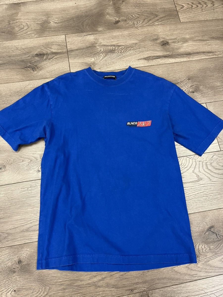 Balenciaga Balenciaga racer 24/7 tee blue Size US S / EU 44-46 / 1 - 2 Thumbnail