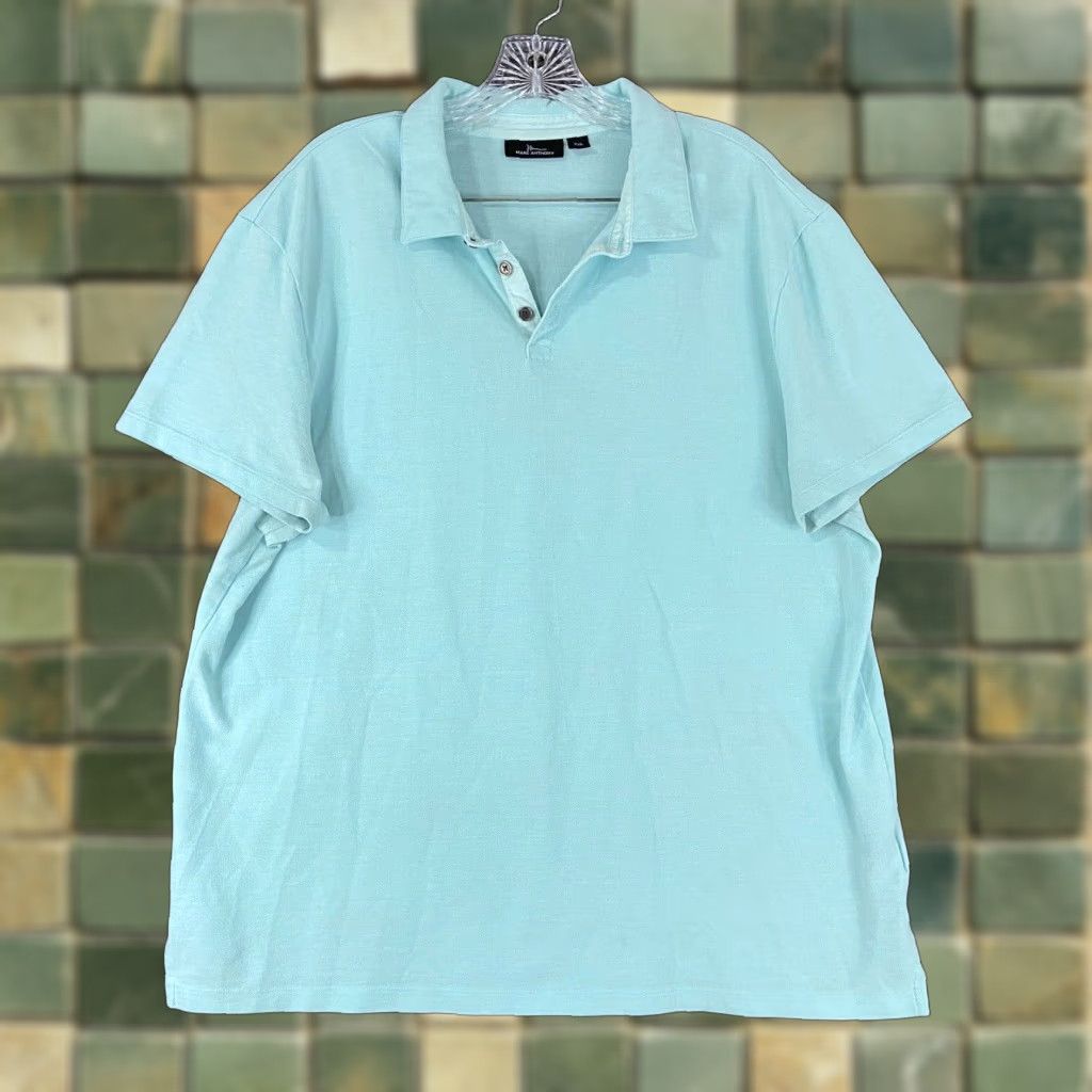 Vintage MARC ANTHONY Blue Polo Shirt Short Sleeve 2XL Mens Size US XXL / EU 58 / 5 - 1 Thumbnail