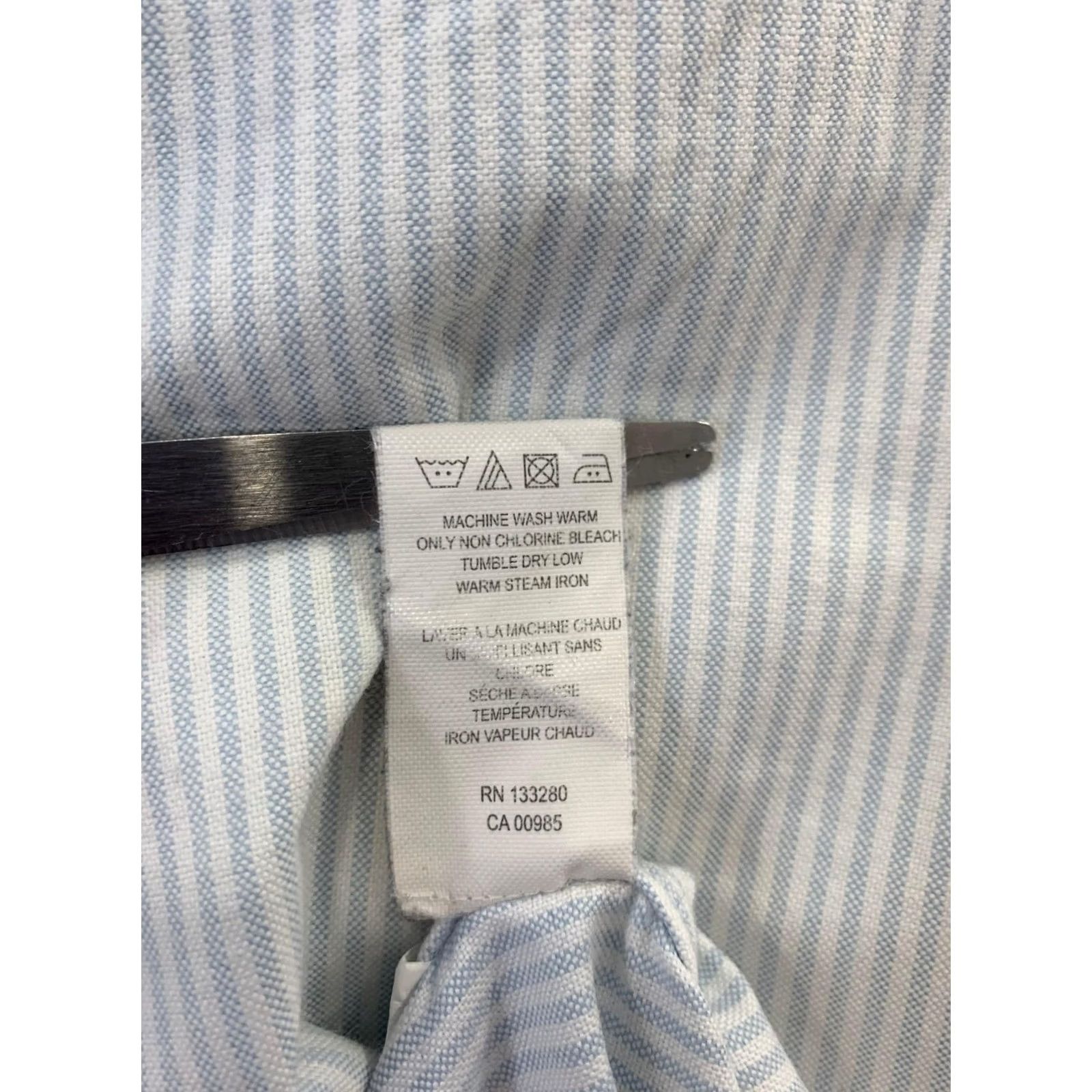 Thom Browne Thom Browne Button-Down Oxford Stripe Shirt Men’s XL Made in USA Patch Logo #C2 Shirt Mens XL Blue Striped 100% cotton USA Patch Logo Size US XL / EU 56 / 4 - 5 Thumbnail