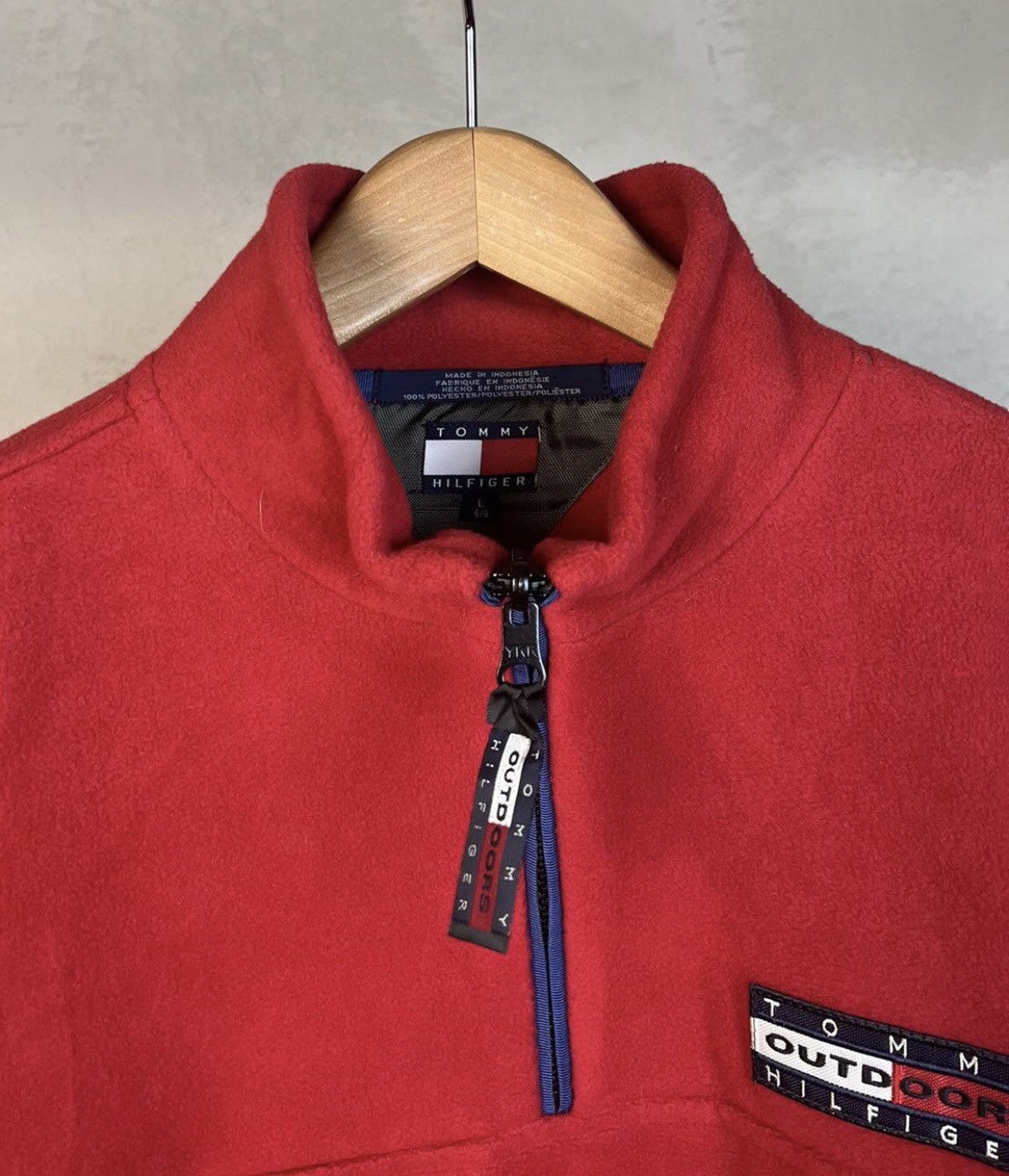 Tommy Hilfiger Vintage Tommy Hilfiger Outdoors Half Zip Fleece Sweatshirt Size US L / EU 52-54 / 3 - 6 Thumbnail