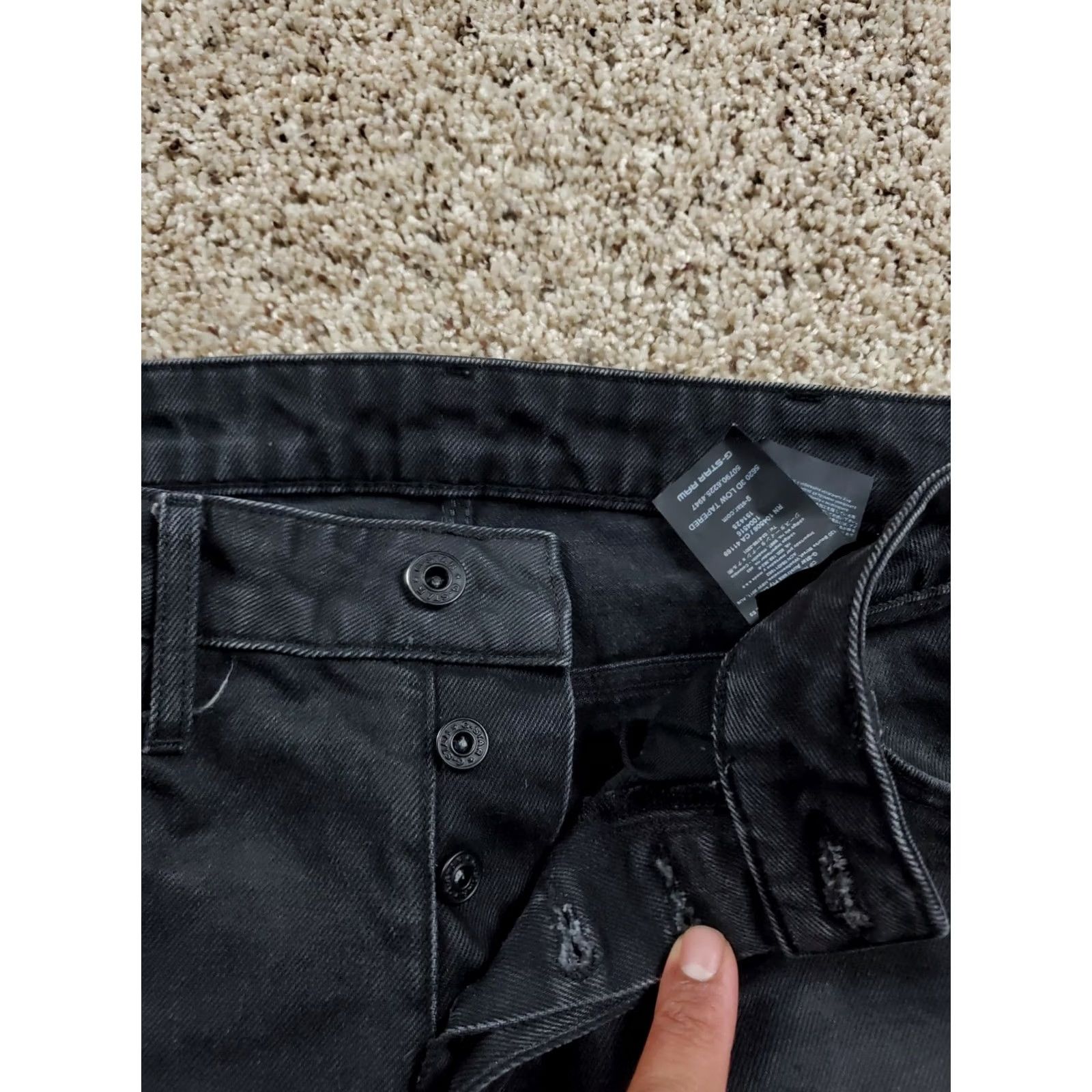 G-Star G Star Raw 5620 3D Jeans Slim Tapered 32x30 Black Denim 5-Pocket Men Shirt? Size US 32 / EU 48 - 4 Thumbnail