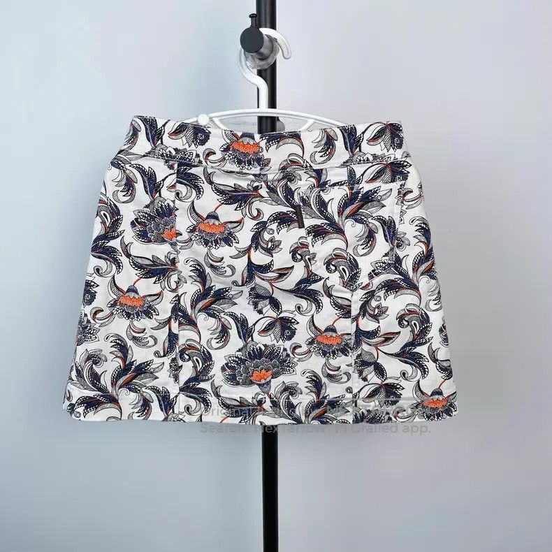Louis Vuitton Louis Vuitton Blue and white cashew floral print skirt Size 37" - 2 Thumbnail