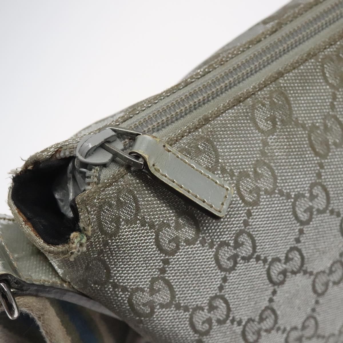 Gucci GUCCI GG Canvas Shoulder Bag Silver Size ONE SIZE - 10 Thumbnail