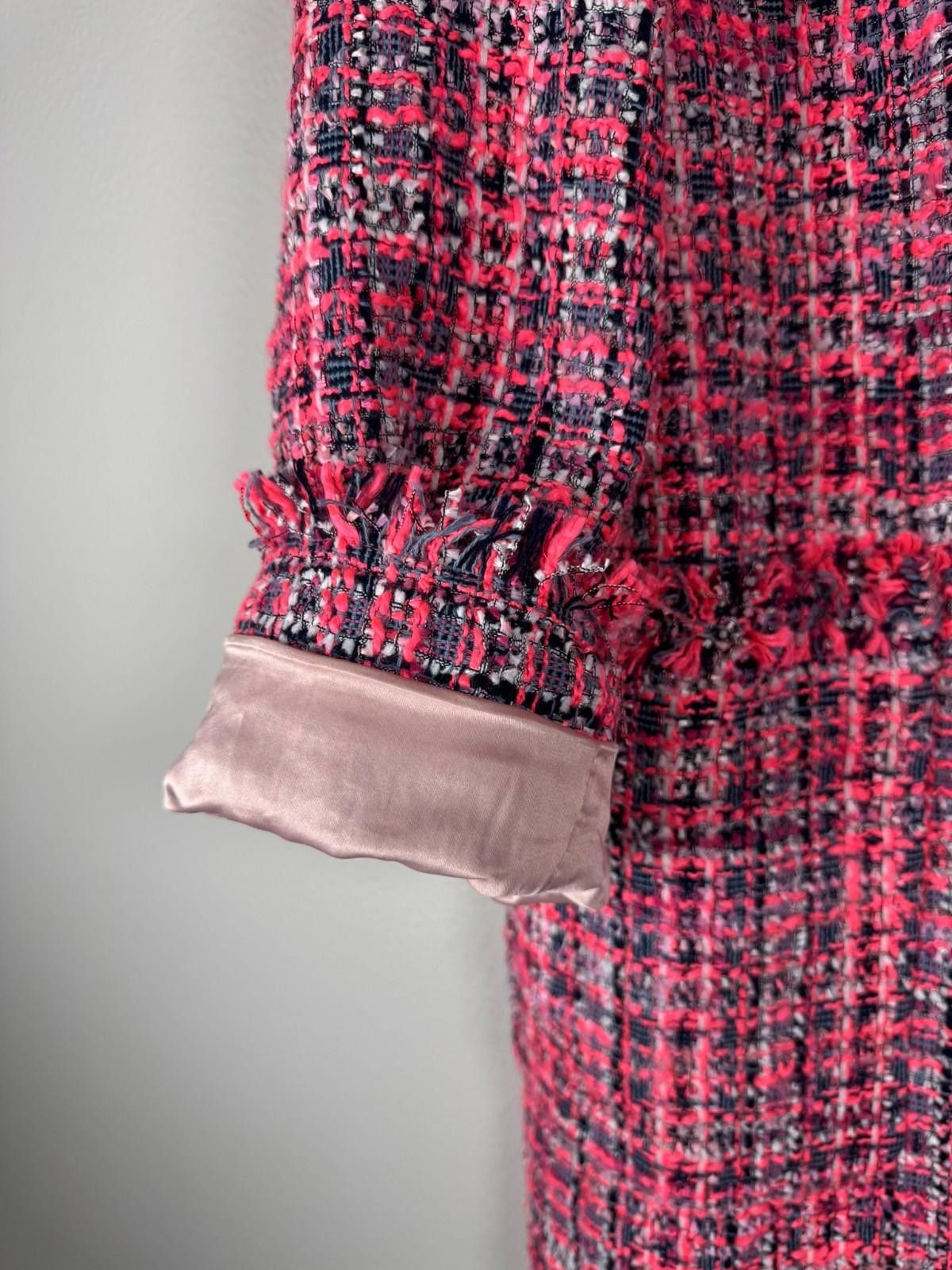 Kate Spade NWT $598 KATE SPADE TWEED JACKET PINK PLAID PEONY SIZE 8 Size M / US 6-8 / IT 42-44 - 6 Thumbnail