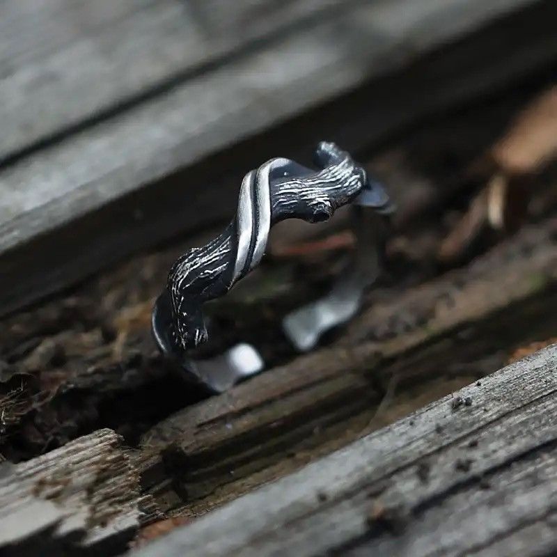 Jewelry × Vintage Vintage Floating Wood Design Ring Size ONE SIZE - 1 Thumbnail