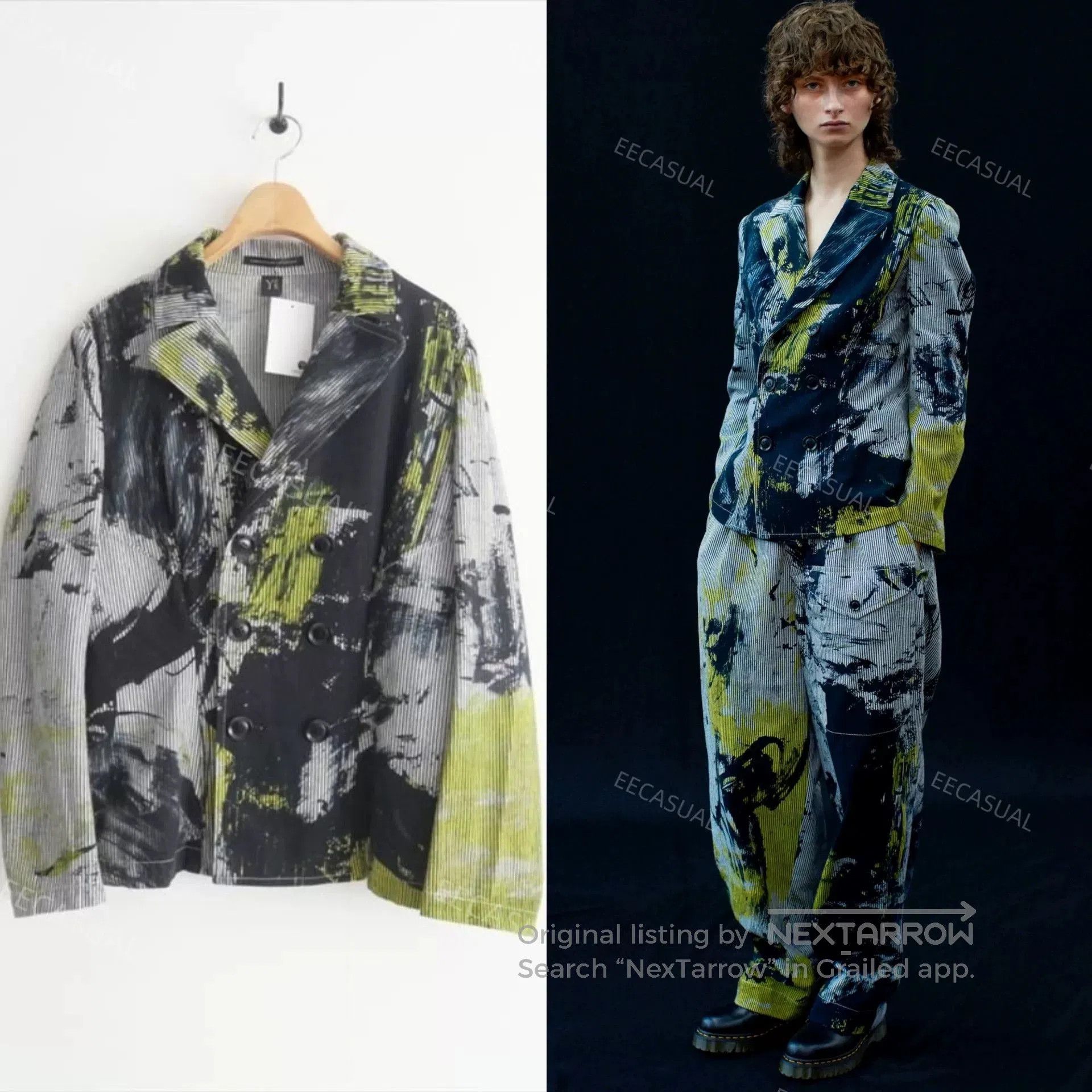 Y's Abstract Print Jacket by Y's Yohji Yamamoto. Size US L / EU 52-54 / 3 - 1 Thumbnail