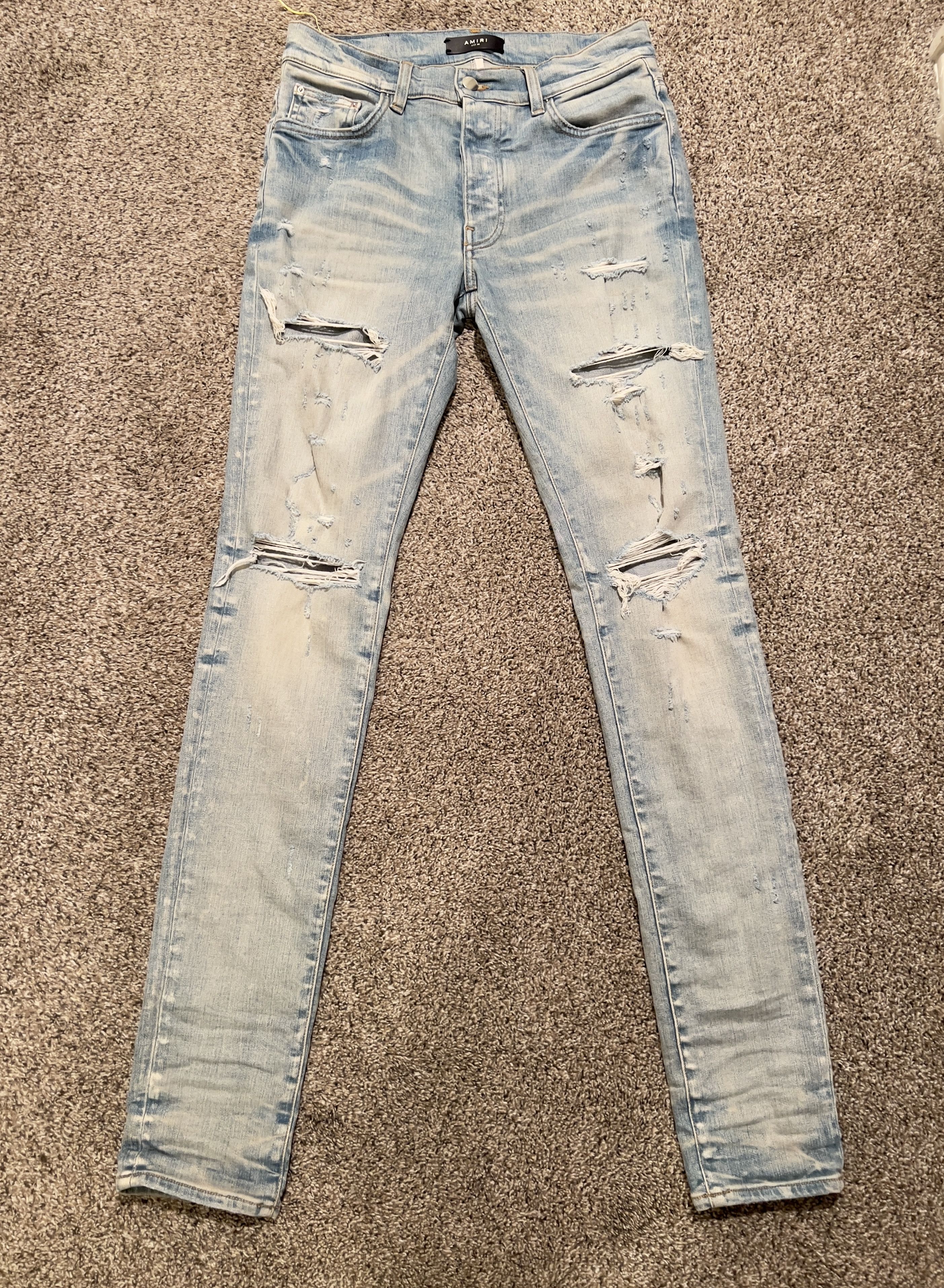 image of Amiri Thrasher Jeans in Blue, Men's (Size 30)