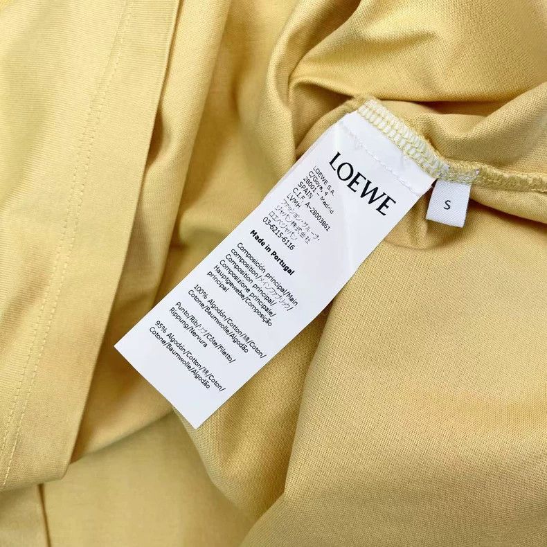 Loewe LOEWE Yellow embroidered logo round neck short sleeve Size S / US 4 / IT 40 - 4 Thumbnail