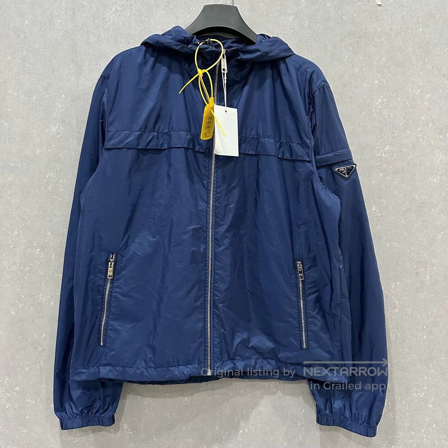 Prada prada dark blue hooded zip-up jacket. Size US L / EU 52-54 / 3 - 1 Thumbnail