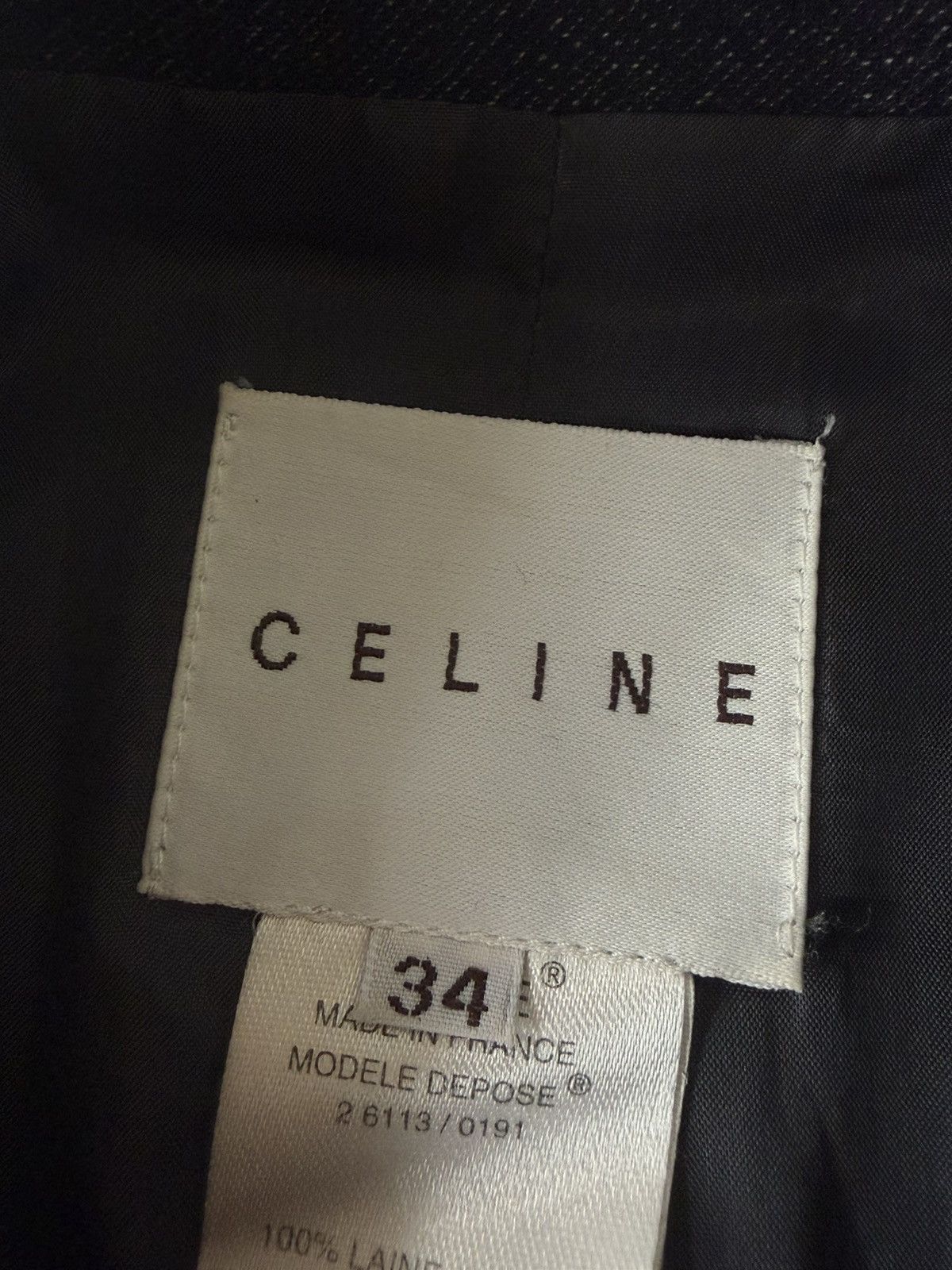 Celine 1990’s Celine Long Sleeved Charcoal Denim Maxi Shirt Dress Size XS / US 0-2 / IT 36-38 - 6 Thumbnail