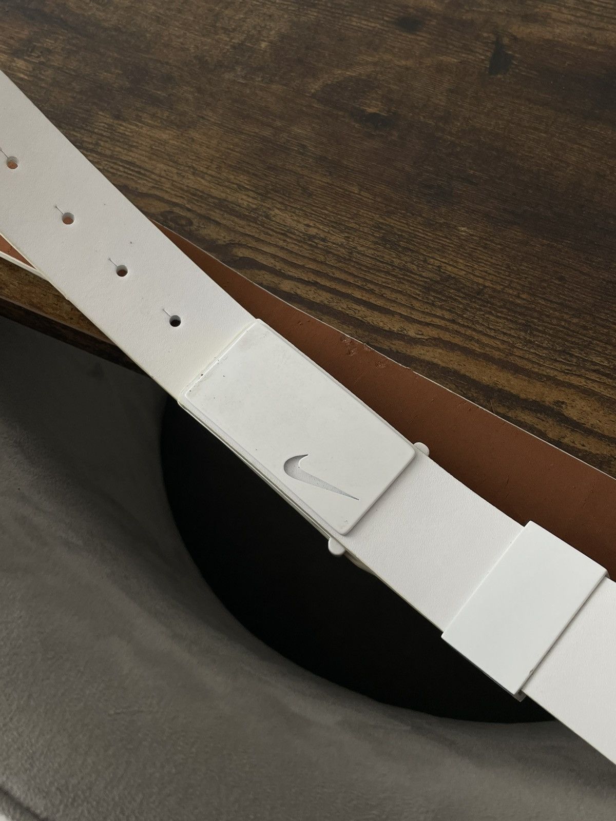 Nike Nike Y2K White Belt Leather Swoosh Logo RARE Size ONE SIZE - 2 Thumbnail