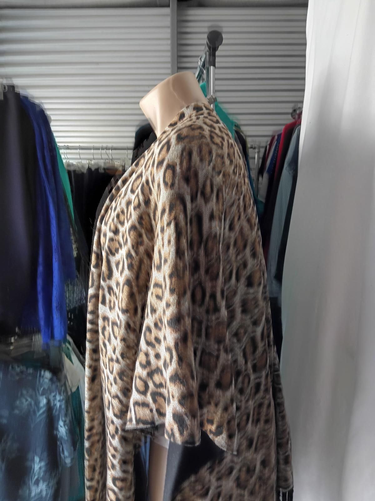 Designer Stylish Leopard Print Kimono Wrap Size M / US 6-8 / IT 42-44 - 2 Thumbnail