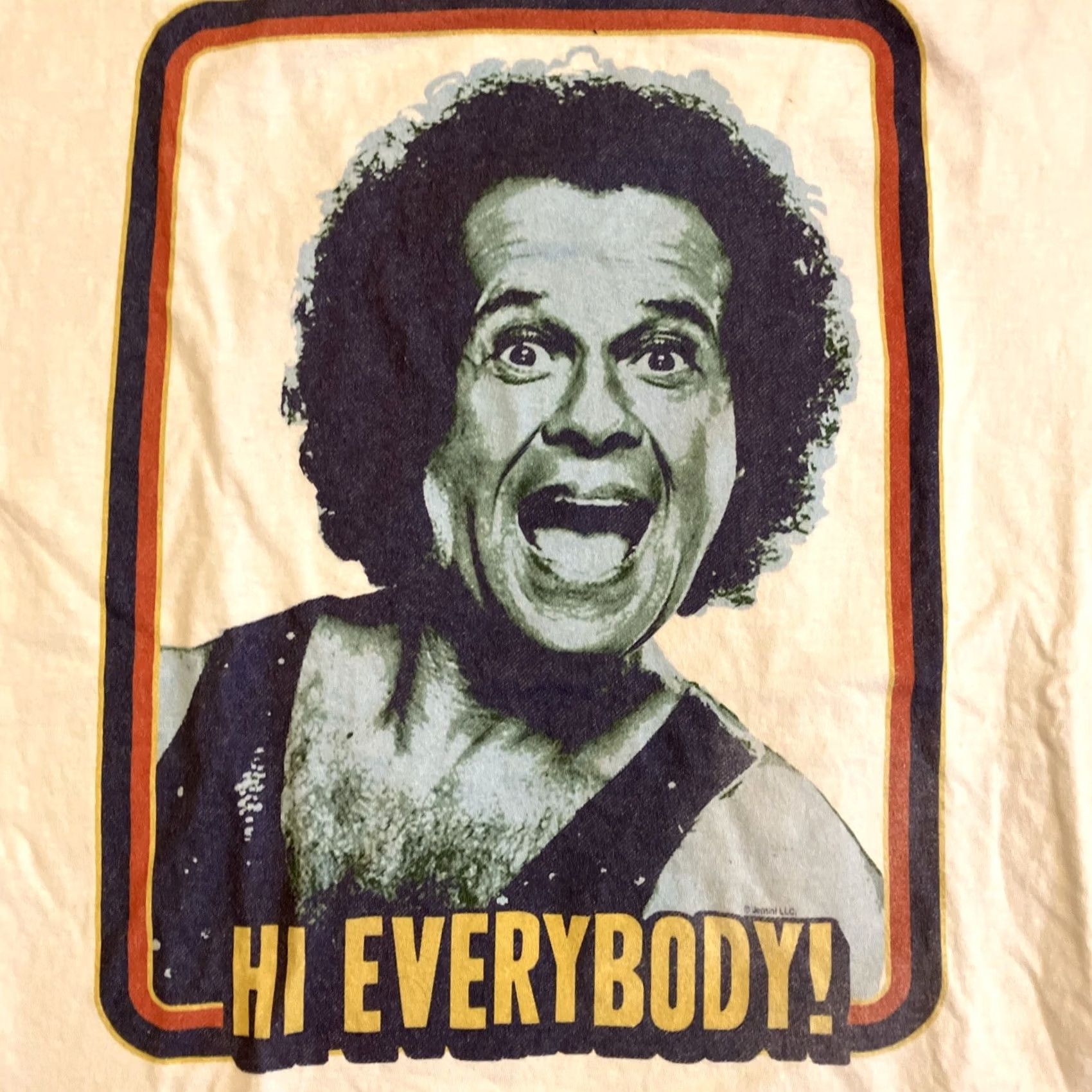 Port & Company VINTAGE Port & Company T-Shirt Graphic Print Crew Neck White USA Richard Simmons HI EVERYBODY Howard Stern Men's XL Mens Size US XL / EU 56 / 4 - 2 Thumbnail