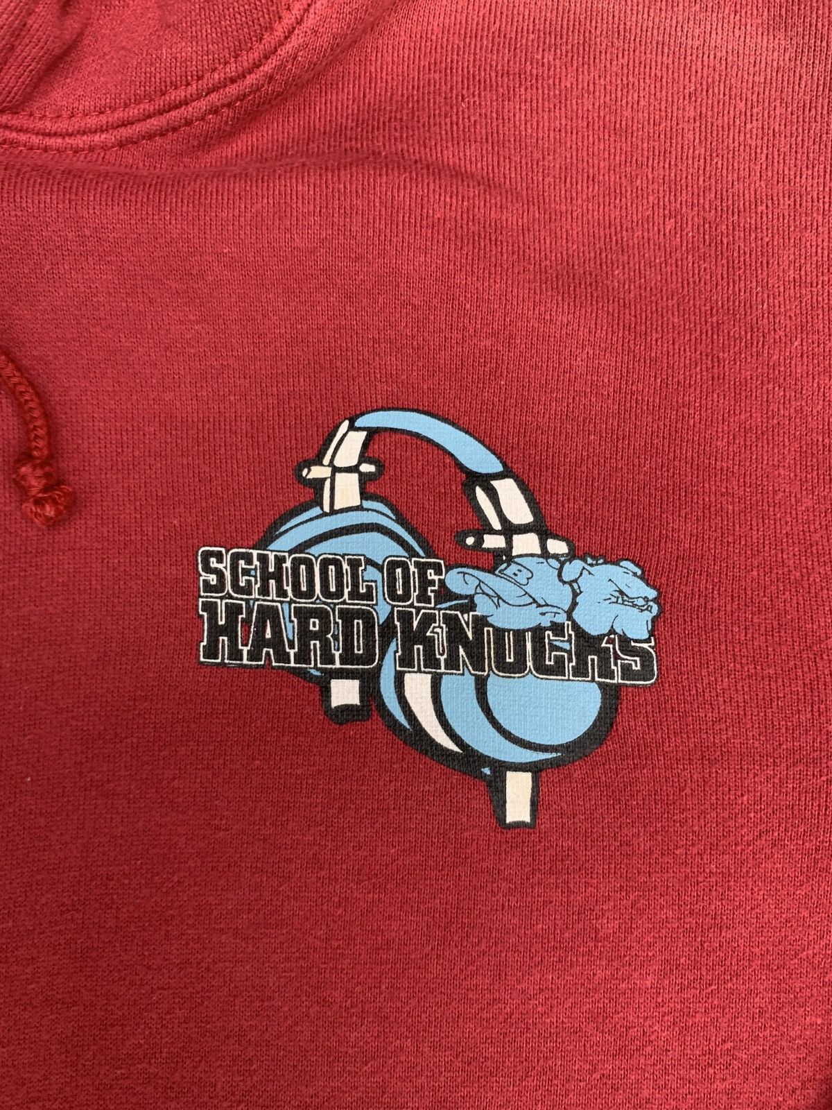 Japanese Brand × Vintage y2k School of Hard Knocks DJ Hip Hop Burgundy Graphic Hoodie Size S / US 4 / IT 40 - 6 Thumbnail