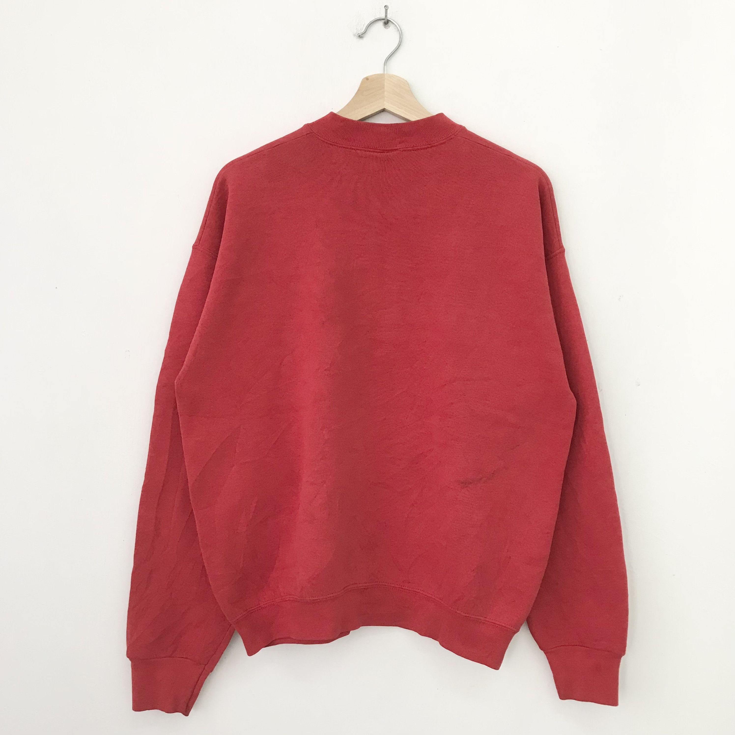 Vintage Vintage 90's Quote Graphic Writing Red Sweatshirt Size US L / EU 52-54 / 3 - 2 Thumbnail
