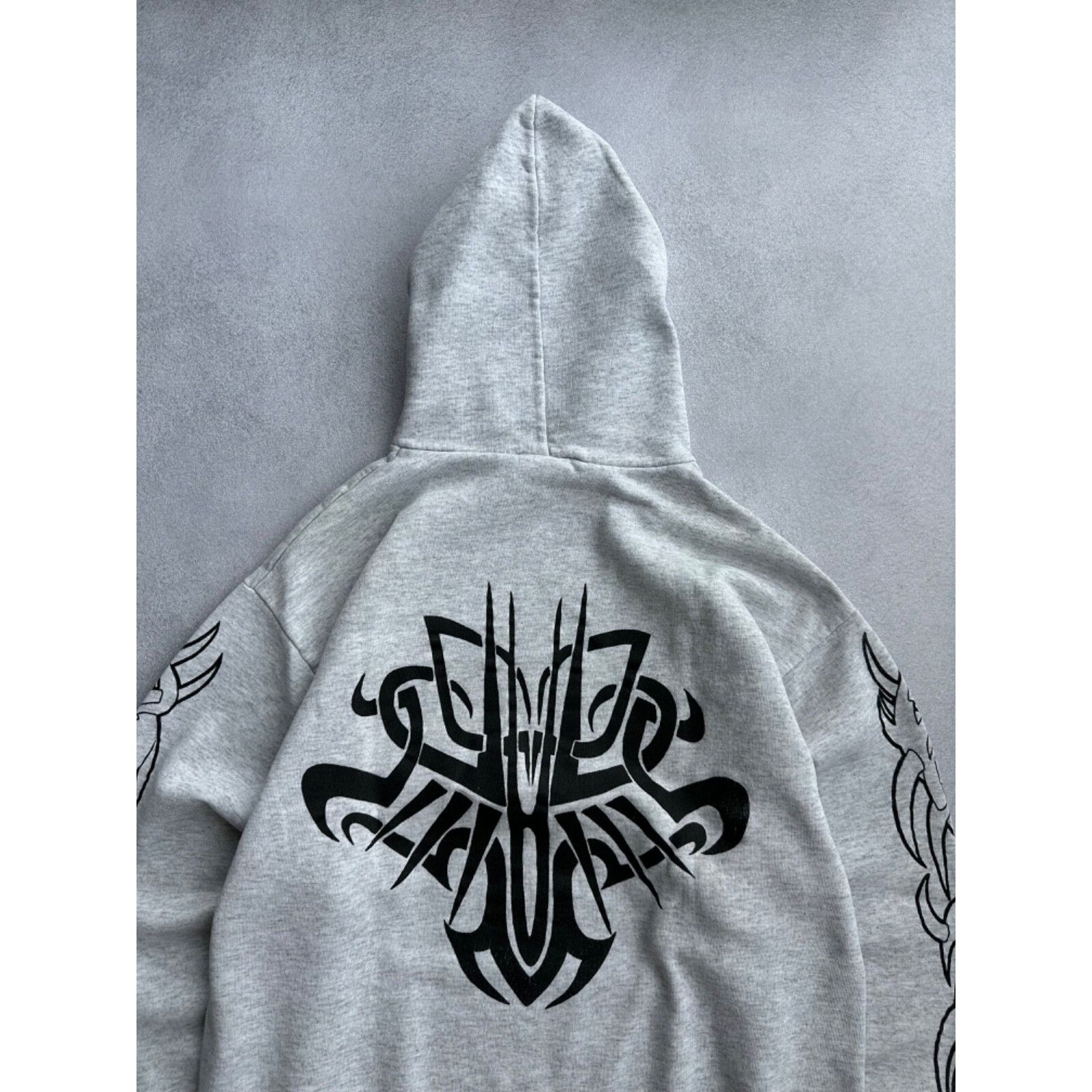 Tribal Streetwear VTG Tribal Streetwear USA Grey Logos Hoodie Size US S / EU 44-46 / 1 - 5 Thumbnail