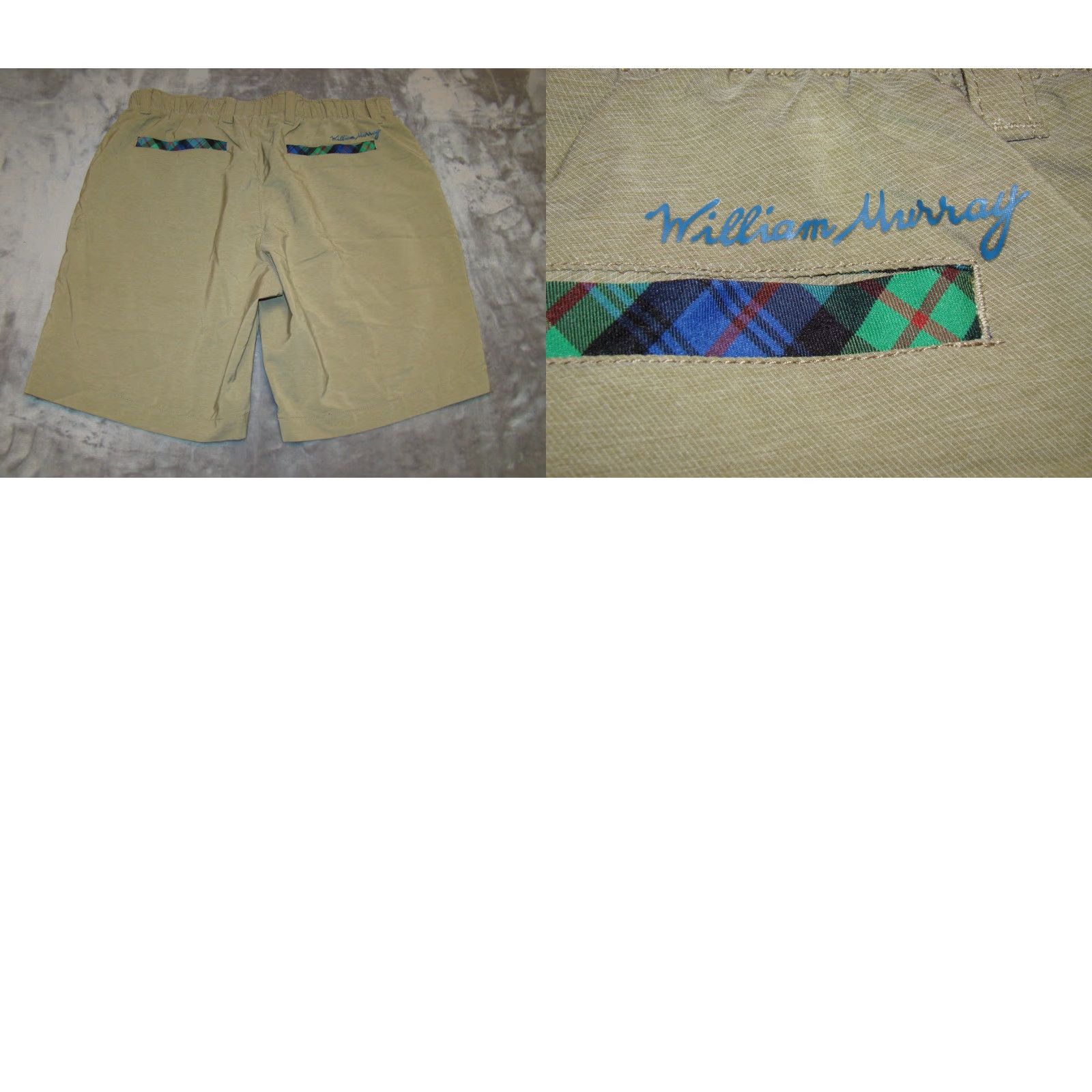 Vintage William Murray Men's 34 Light Green Straight Fit Performance Chino Golf Shorts Size US 34 / EU 50 - 8 Thumbnail