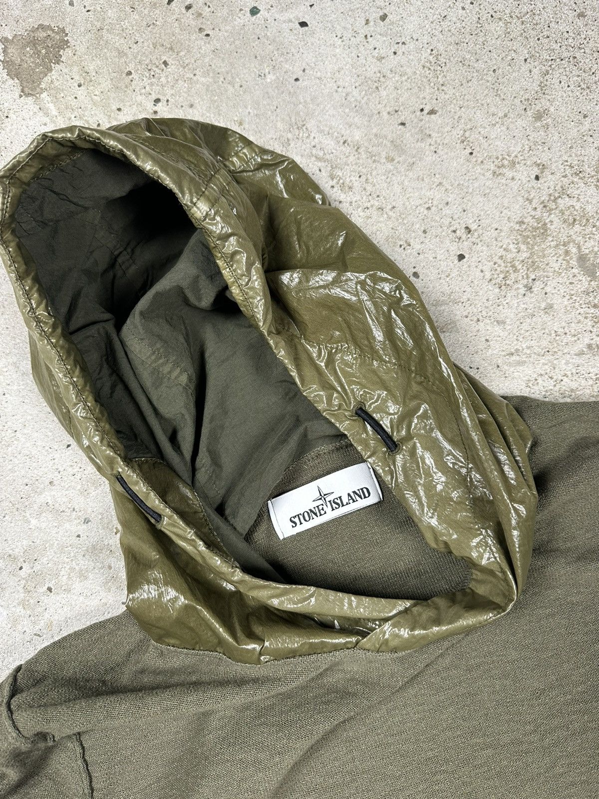 Massimo Osti × Stone Island Stone Island Nylon Hooded Knit Sweater Khaki Size US S / EU 44-46 / 1 - 6 Thumbnail