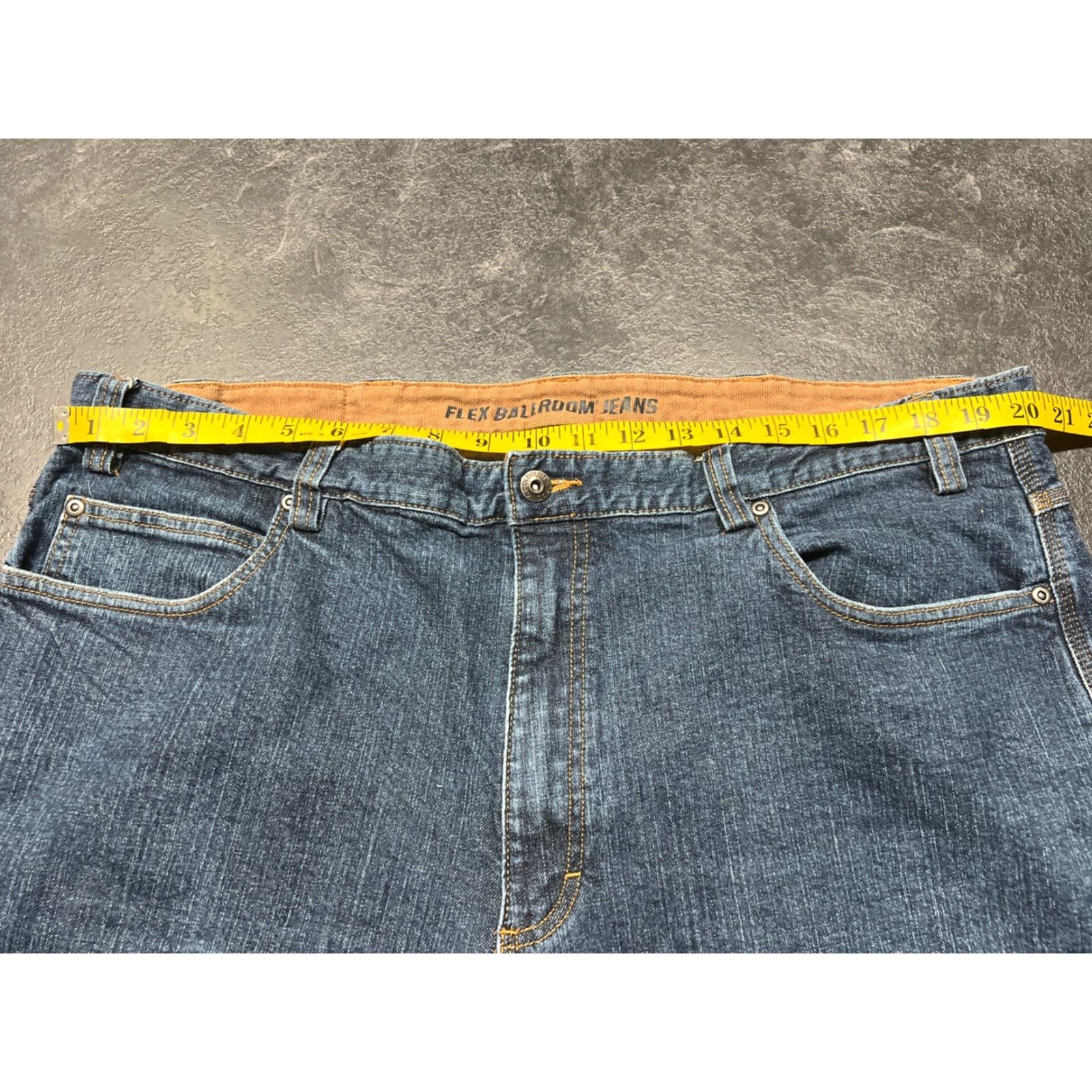 Vintage Duluth Trading Men’s Relaxed Fit Jeans 44x26 Denim Blue Stretch Zipper & Button Closure Size US 44 / EU 60 - 6 Thumbnail