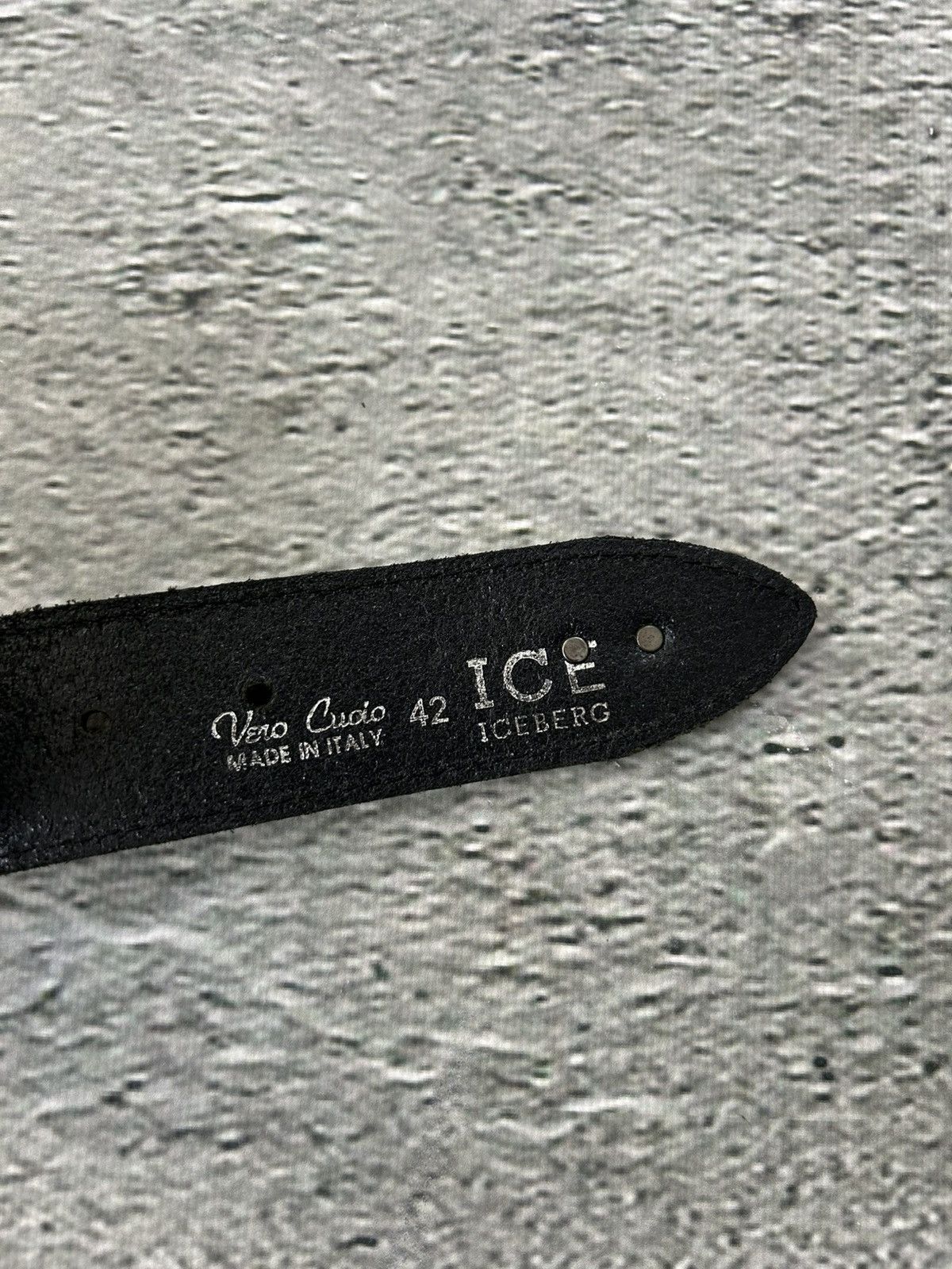 Iceberg Iceberg belt black leather cowboy avant-garde Size 42 - 5 Thumbnail