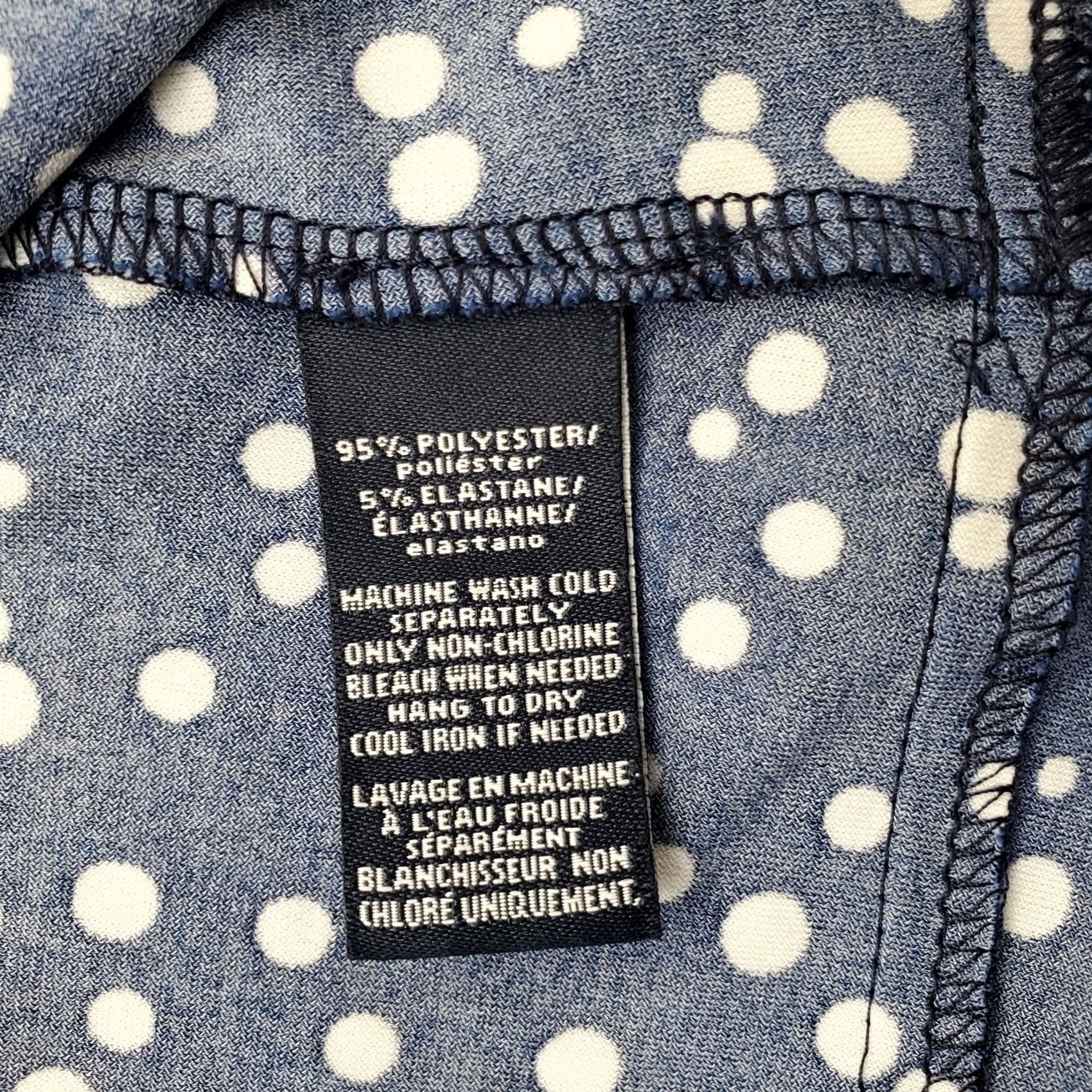 Vintage American Living Women 14 Navy White Polka Dot Halter Neck Back Zip Sheath Dress Size XL / US 12-14 / IT 48-50 - 8 Thumbnail