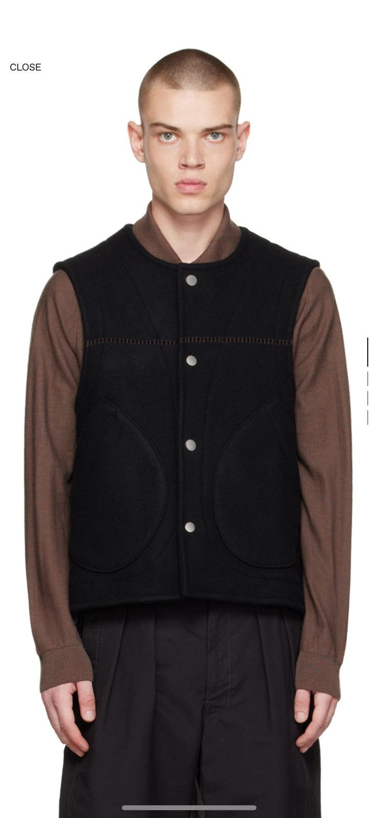 3MAN 3MAN Black Blanket Vest Size US S / EU 44-46 / 1 - 1 Thumbnail