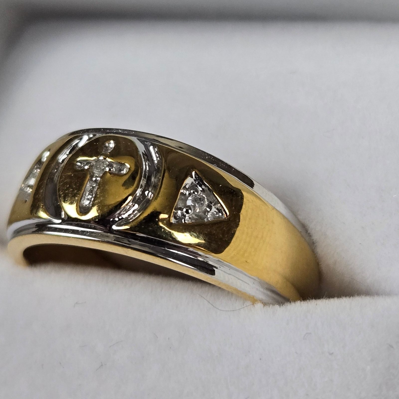 Other Diamond Ring with Gold over 925 Sterling Silver Size 9.5 Size ONE SIZE - 4 Thumbnail