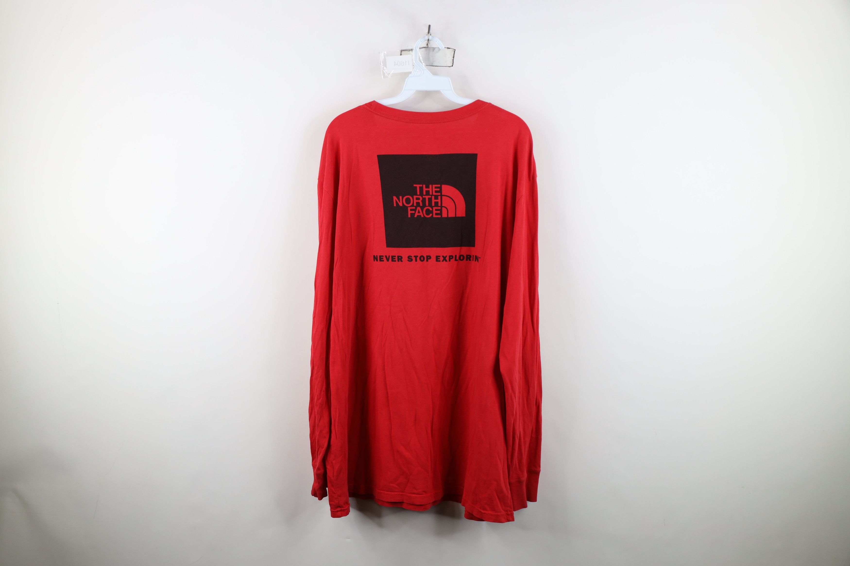 The North Face Vintage Y2K The North Face Box Logo Long Sleeve T-Shirt Red Size US XXL / EU 58 / 5 - 11 Thumbnail
