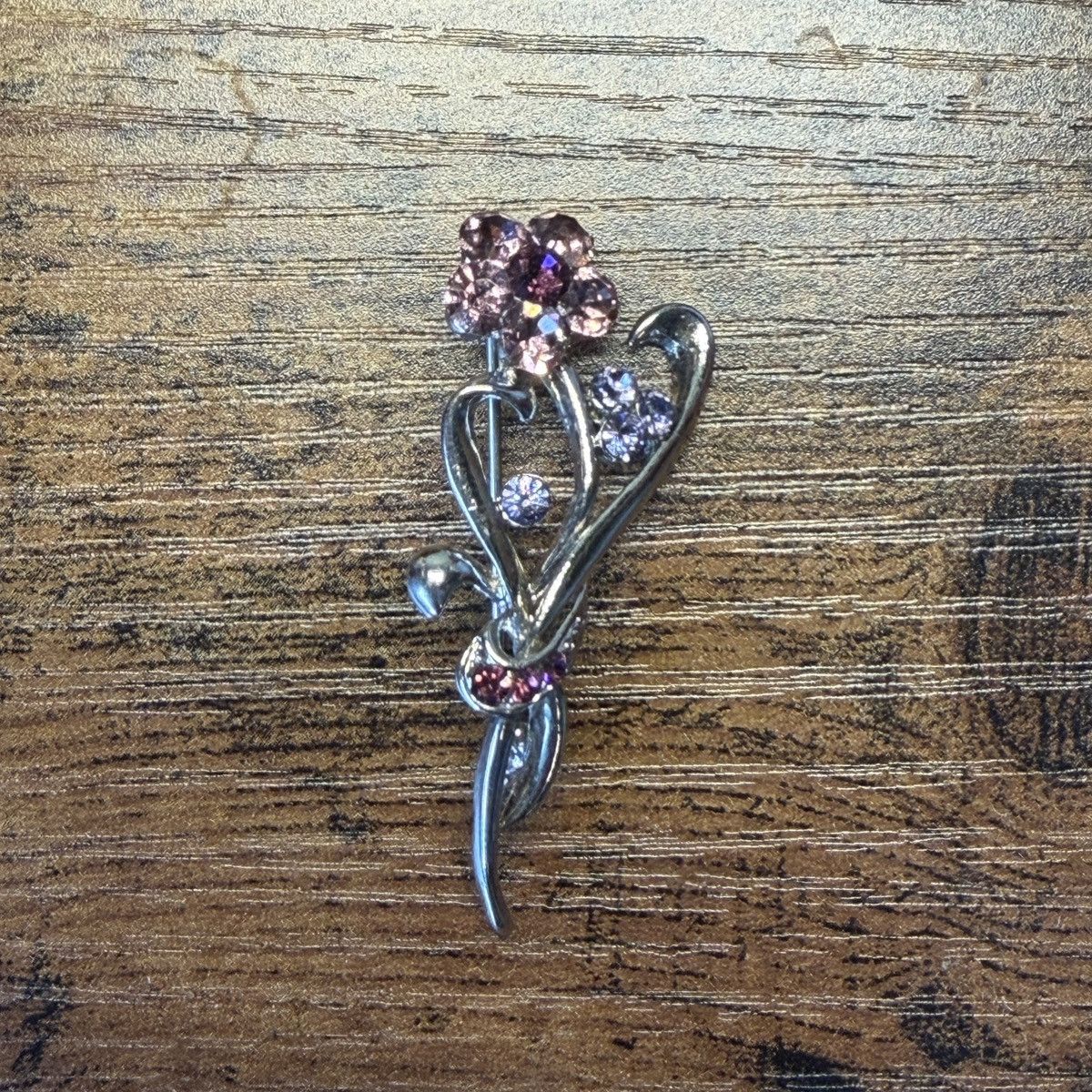 Other Pink purple stone flower brooch pin Size ONE SIZE - 1 Thumbnail