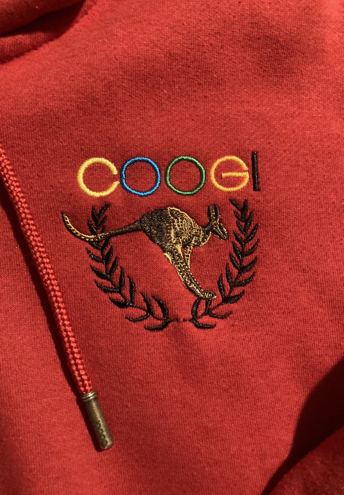 Coogi Vintage Coogi “CG EST.69” Red Zip-Up Hoodie — AU embroidery Size US XL / EU 56 / 4 - 3 Thumbnail