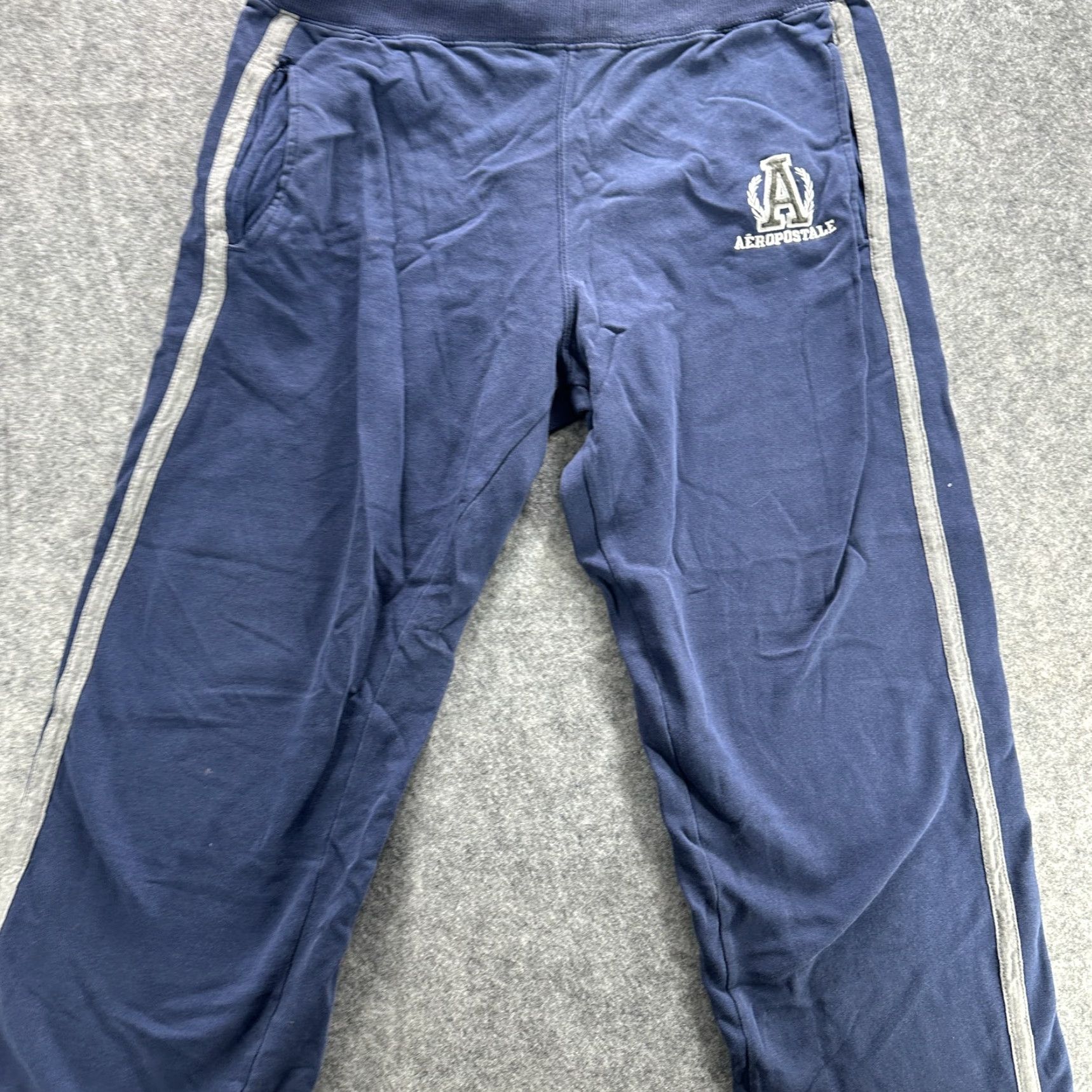 Vintage Aéropostale Pants Mens S Navy Blue Athletic Track Stripe Joggers Logo Gym Shirt? Size US 29 - 3 Thumbnail