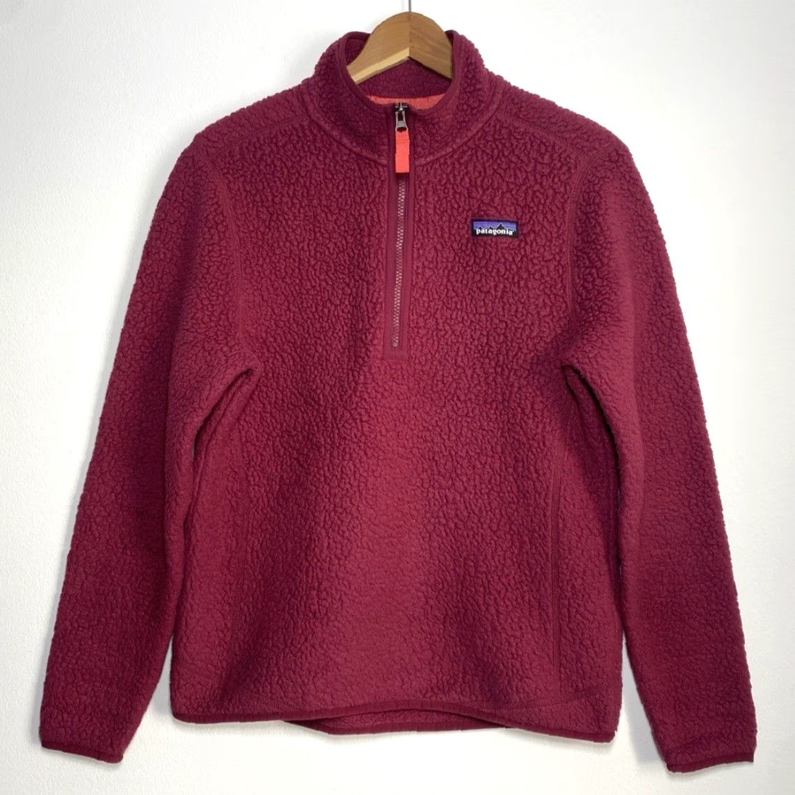 Patagonia VINTAGE Women's Patagonia Retro Pile 1/4 Zip Pullover Arrow Red 22815 Sz M Size M / US 6-8 / IT 42-44 - 3 Thumbnail