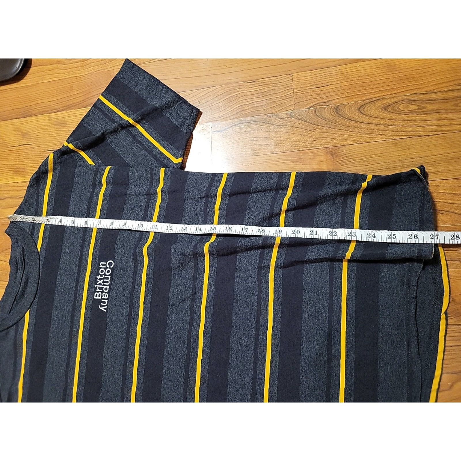 Brixton Brixton T-Shirt Striped Multicolor Cotton Short Sleeve Men L Regular 40" Chest 27" Length Size US L / EU 52-54 / 3 - 3 Thumbnail
