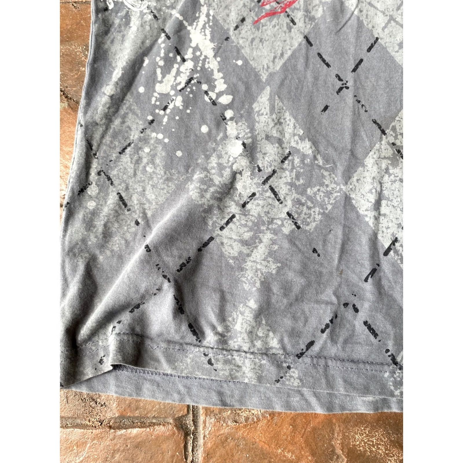 Affliction VINTAGE Downward Spiral T-Shirt XL Gray Skull Grunge Emo Men Crew Neck Short Sleeve Cotton Size XL Size US XL / EU 56 / 4 - 7 Thumbnail