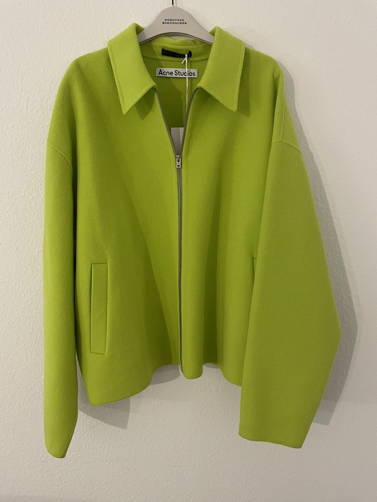 image of Acne Studios Wool Jacket Lime Green, Men's (Size Medium)