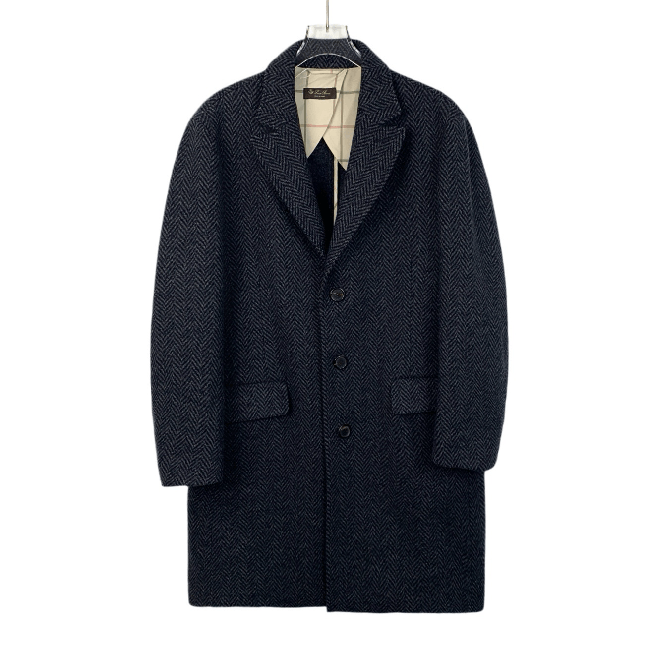 Loro Piana Loro Piana Wool Coat Black-Grey Button-Up (Size M) Size M / US 6-8 / IT 42-44 - 1 Thumbnail