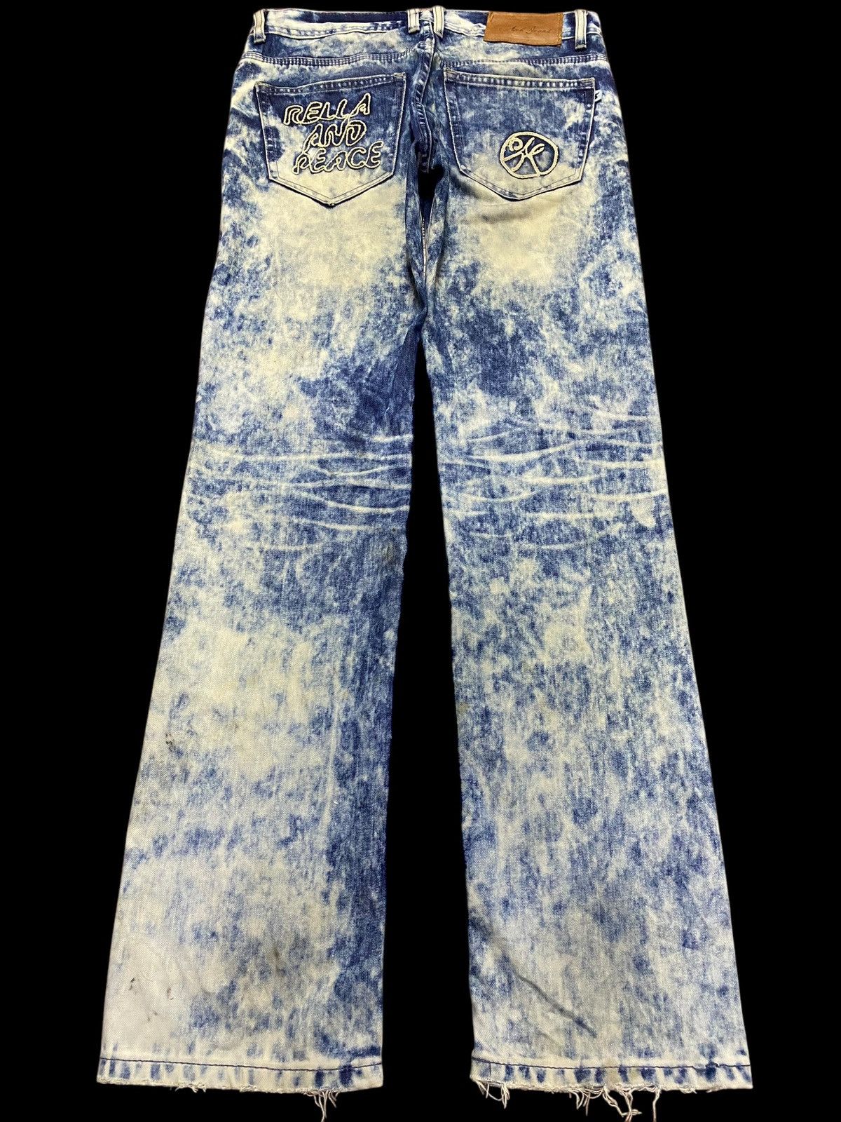 Other Vintage Japanese Brand Acid Wash Embroidered Distressed Jean Size US 33 - 2 Thumbnail