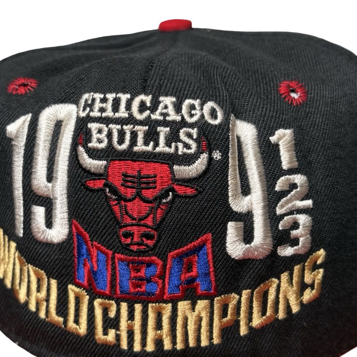 Other Vintage AJD Chicago Bulls 1991 93 NBA Champions Snapback Hat Size ONE SIZE - 3 Thumbnail