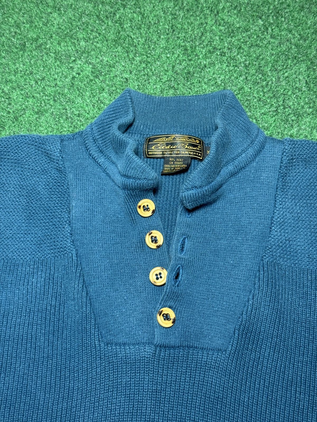 Eddie Bauer Vintage Eddie Bauer Cotton Button Up Knit M/L 21x25 Sweater Size US M / EU 48-50 / 2 - 2 Thumbnail