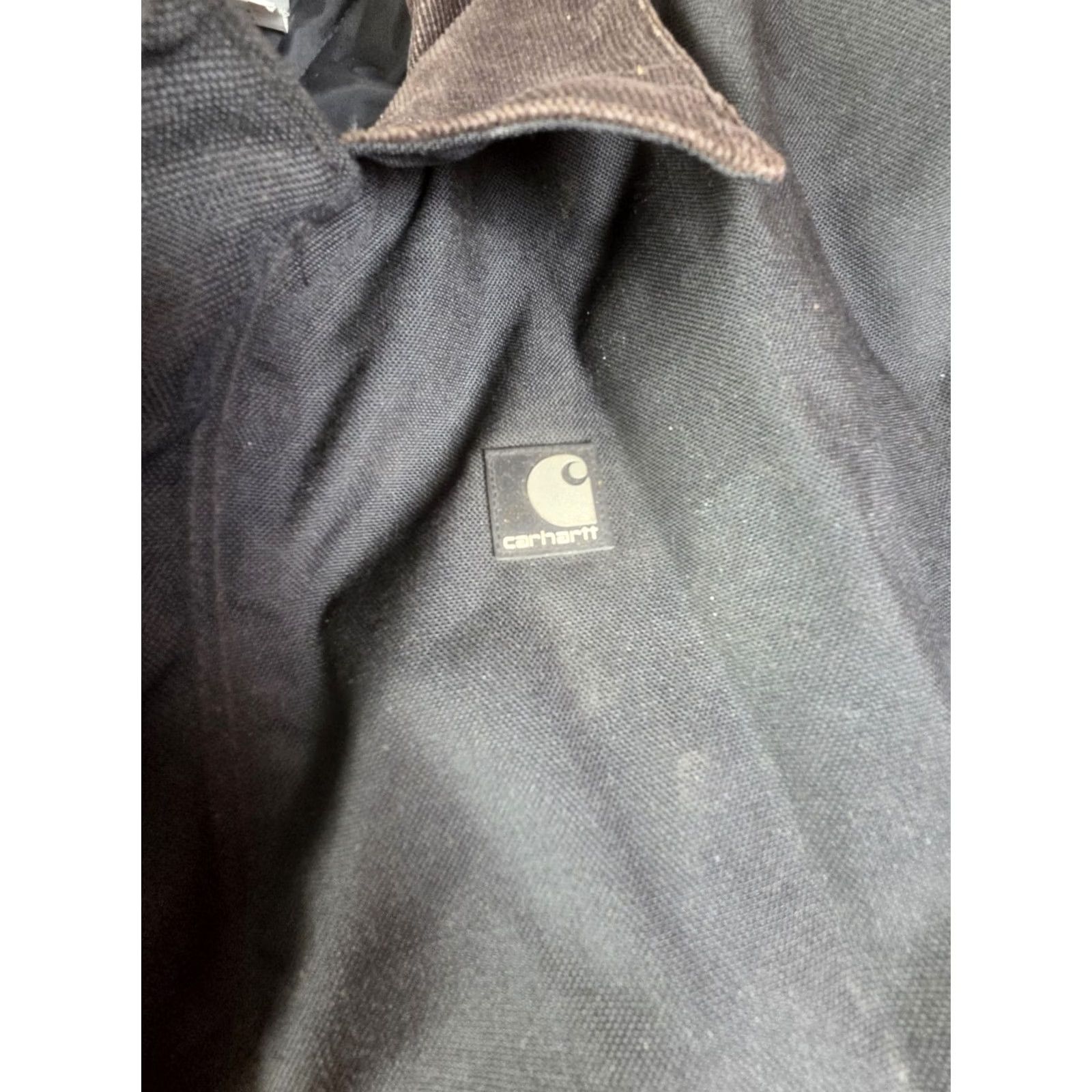 Carhartt VINTAGE Carhartt J132 BLK Jacket Black 4XL USA Canvas Quilted Lined Workwear Zip Distress Size US XXL / EU 58 / 5 - 4 Thumbnail