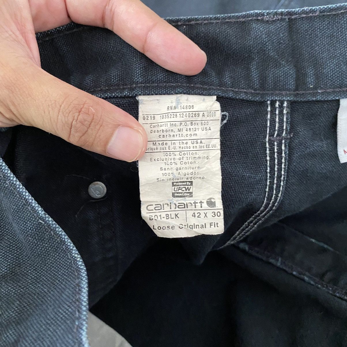 Carhartt Vintage Carhartt Double Knee Black Carpenter Work Pants Size US 41 - 23 Thumbnail