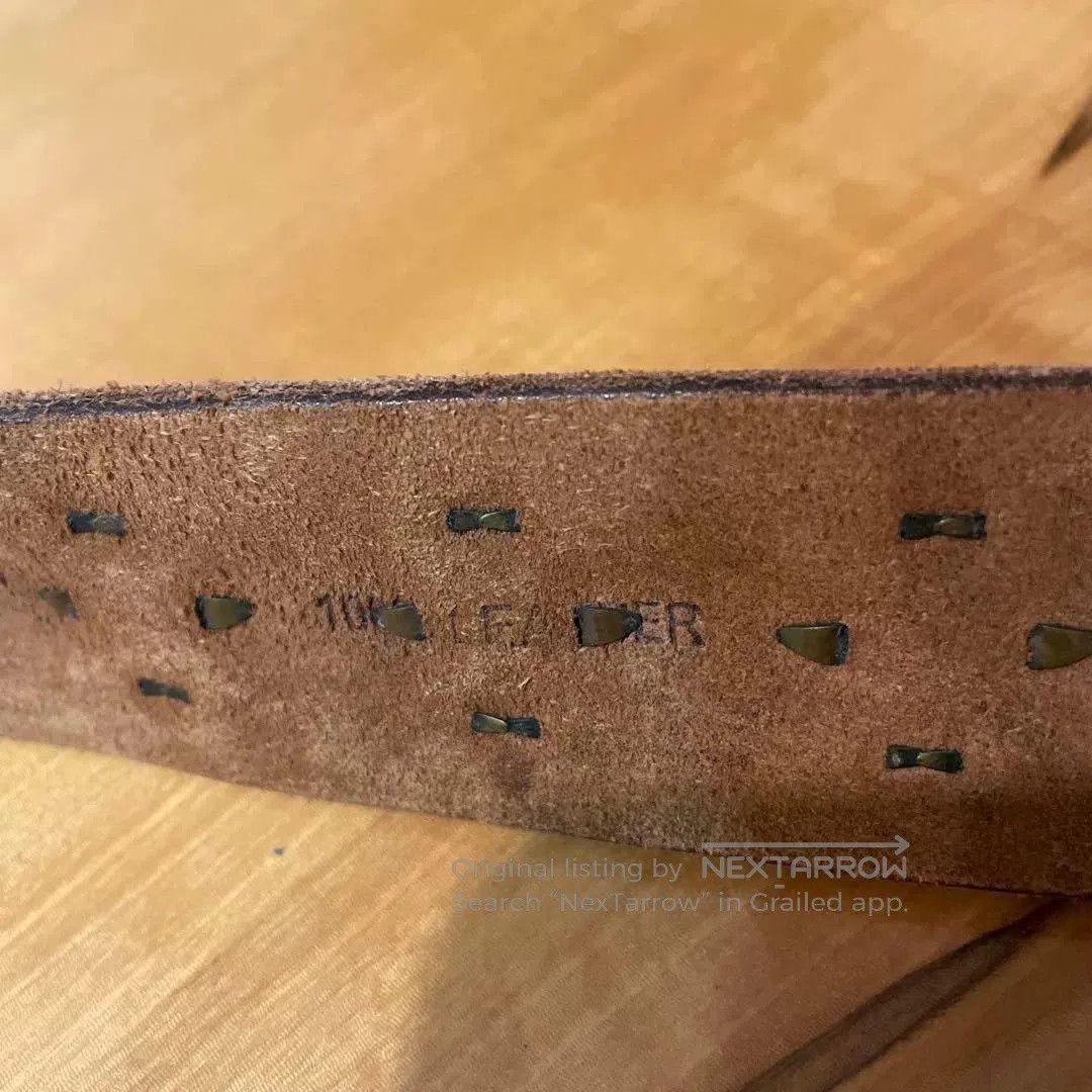 RRL Ralph Lauren RRL Leather Belt with Brass Studs. Size ONE SIZE - 7 Thumbnail