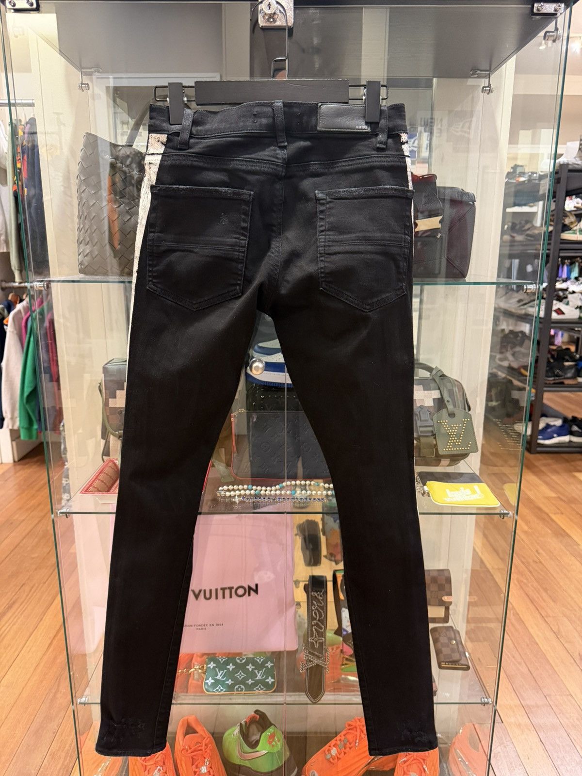 Amiri Amiri Track Stripe Denim Jeans - Black Size US 30 / EU 46 - 2 Thumbnail